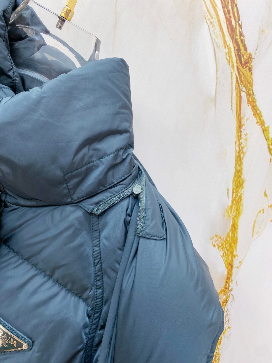 Prada Down Jacket Black Hooded L