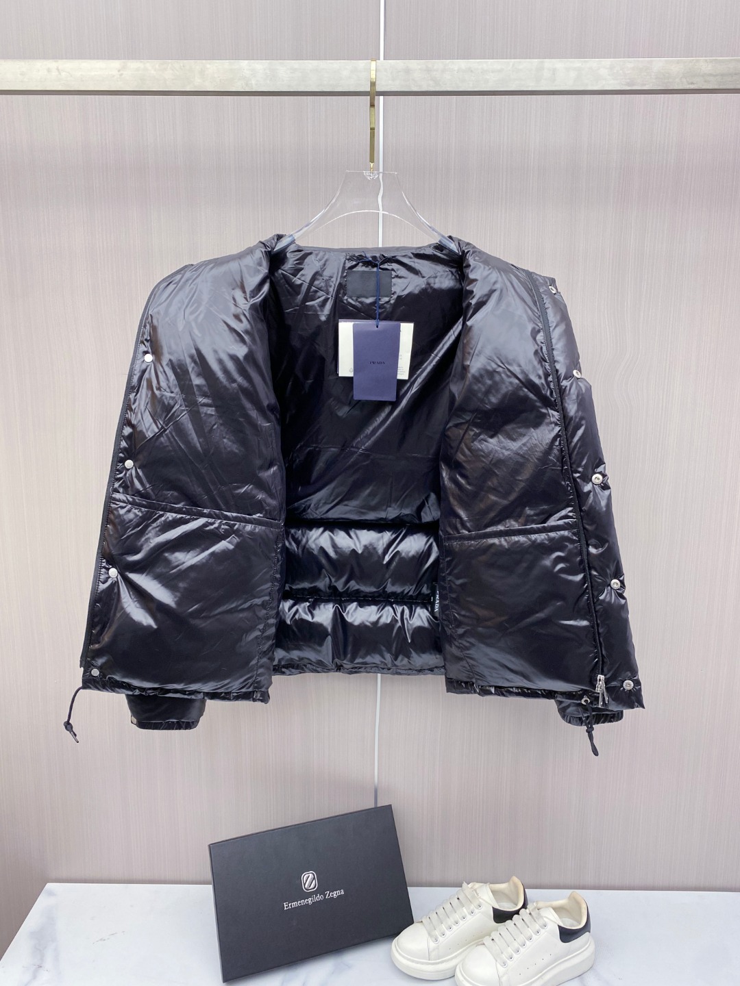 Prada Down Jacket White Duck Down 56