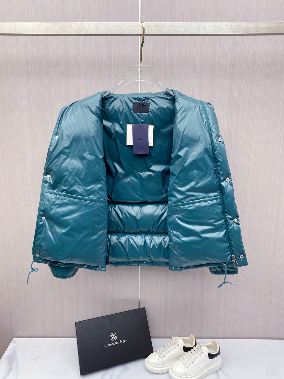 Prada Down Jacket White Duck Down 56