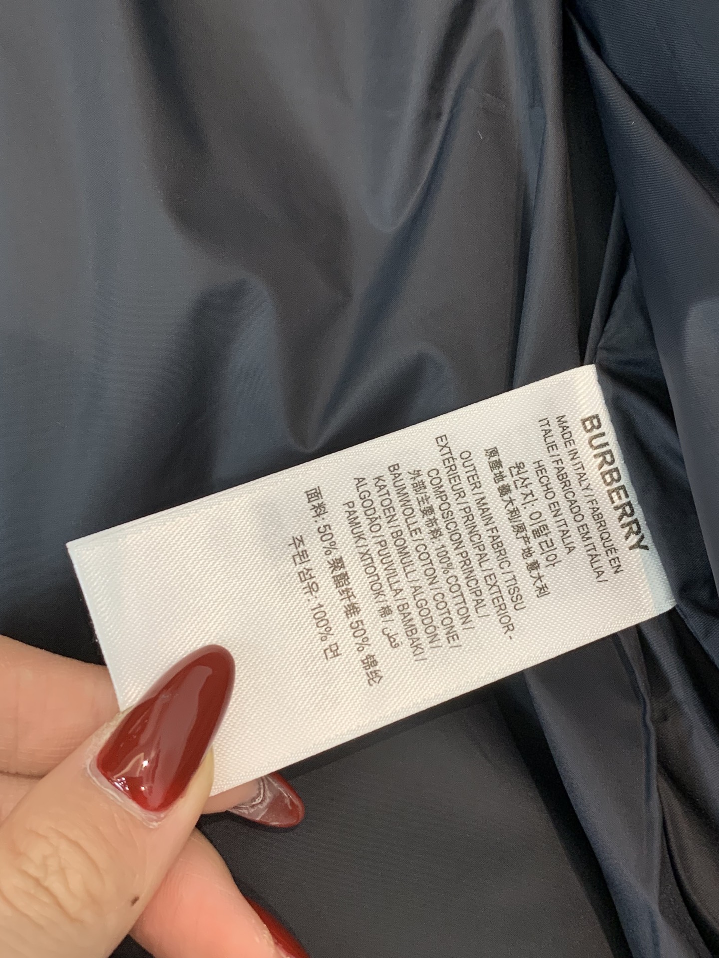 Burberry Down Jacket White Duck Down Black Hooded S