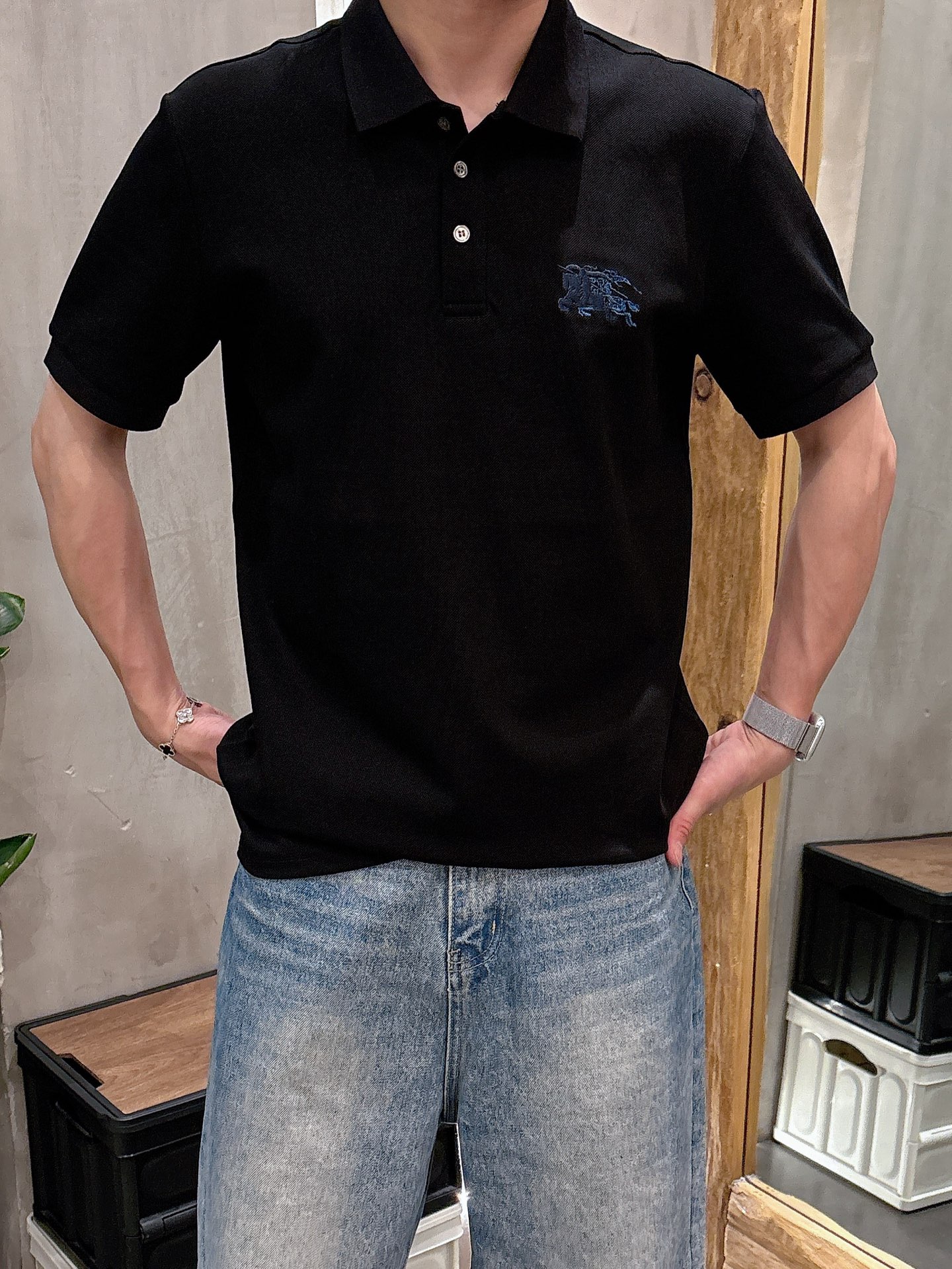 Burberry Basic Clothing Cotton Black M-l-xl-xxl