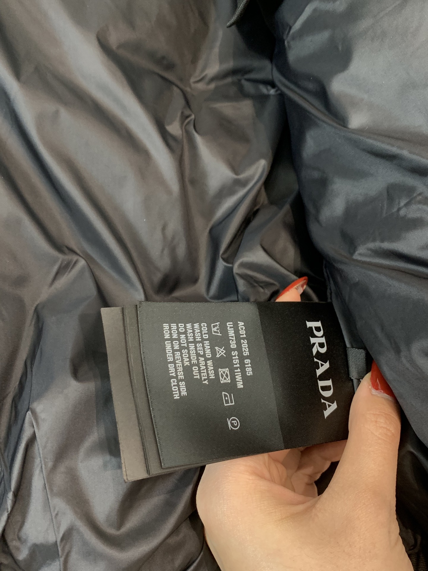 Prada Down Jacket Goose Down Black S-m-xl