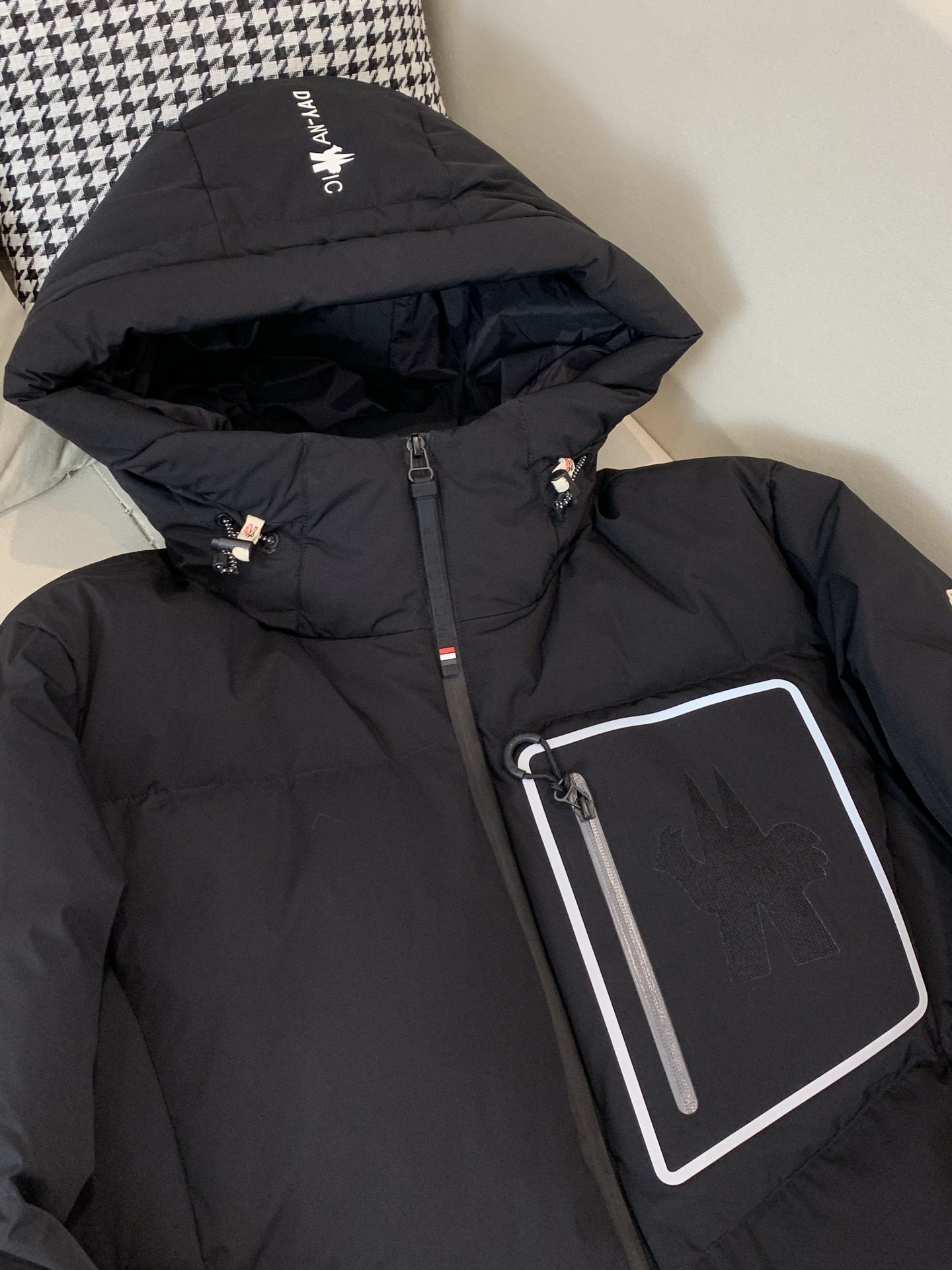 Moncler Male Down Jacket Black Hooded S-m-l