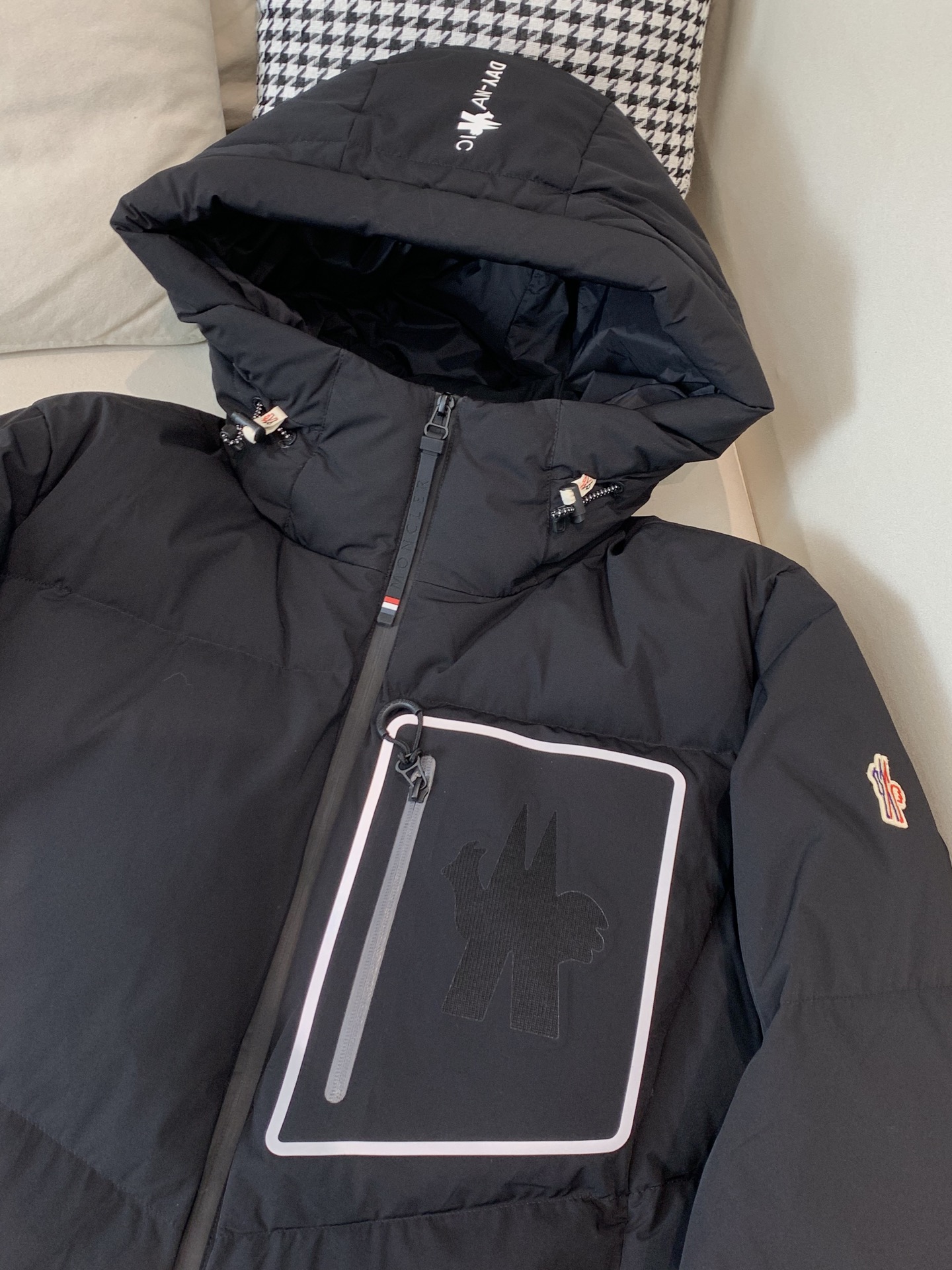 Moncler Male Down Jacket Black Hooded S-m-l