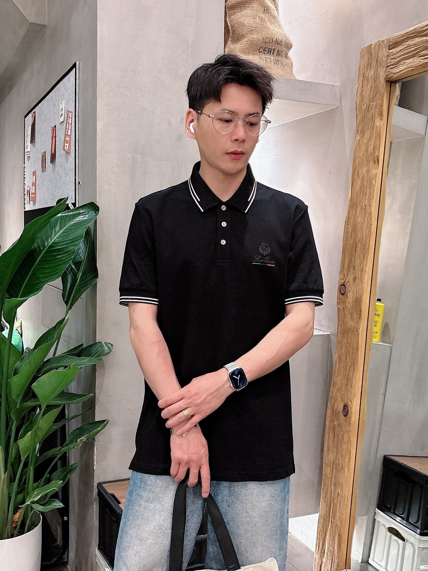 Loro Piana Basic Clothing Cotton Black M-l-xl-xxl