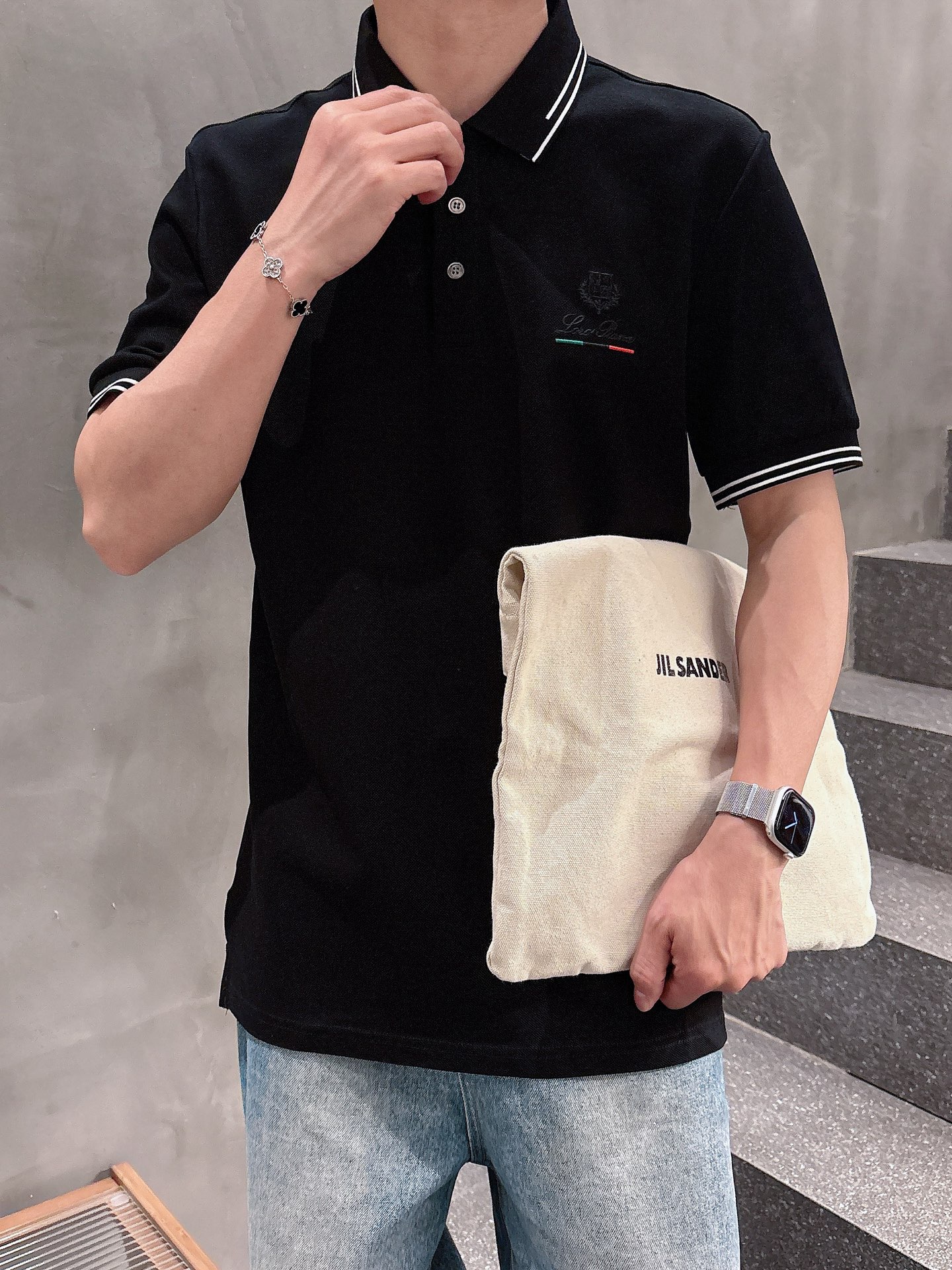 Loro Piana Basic Clothing Cotton Black M-l-xl-xxl