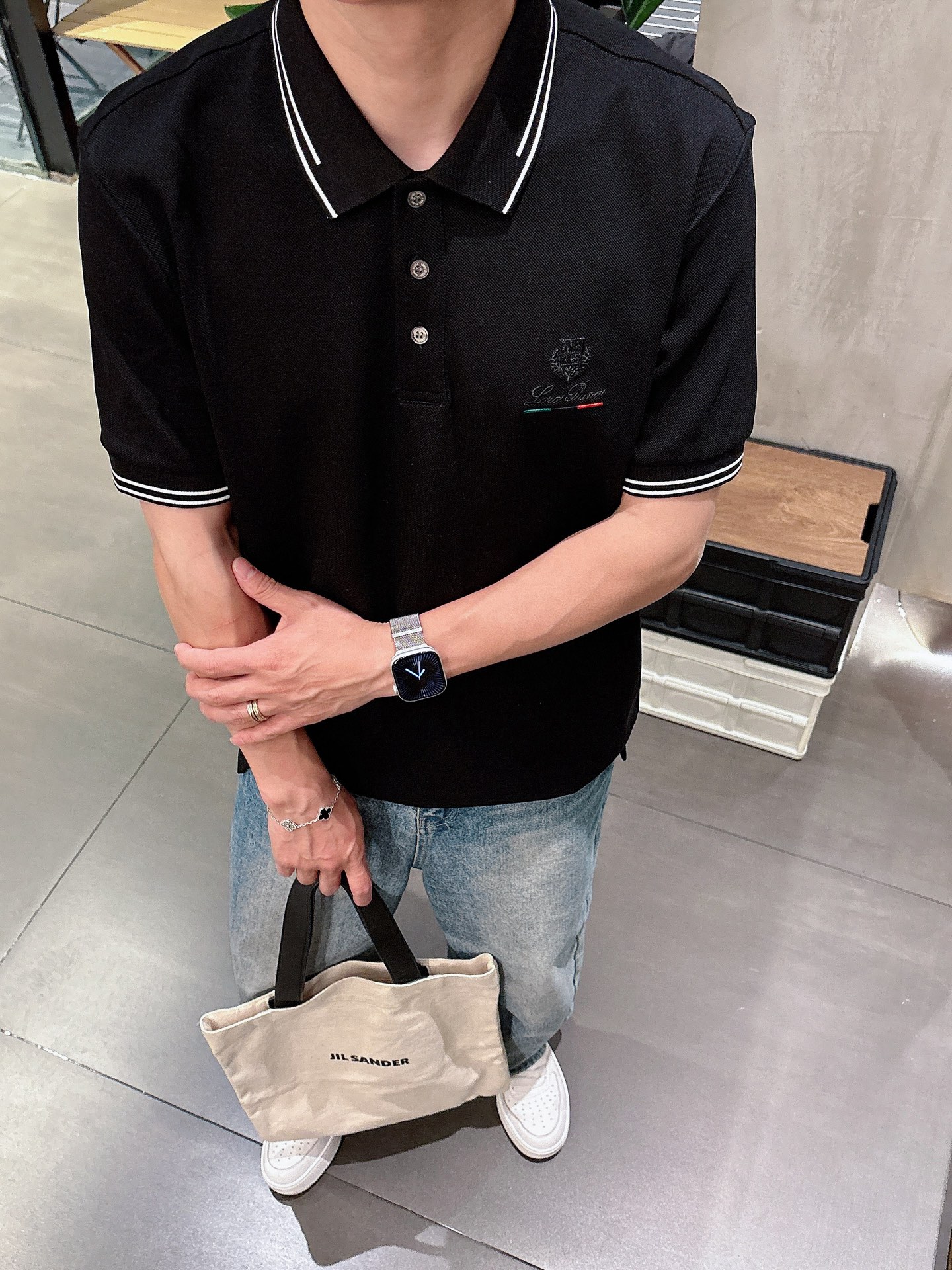 Loro Piana Basic Clothing Cotton Black M-l-xl-xxl