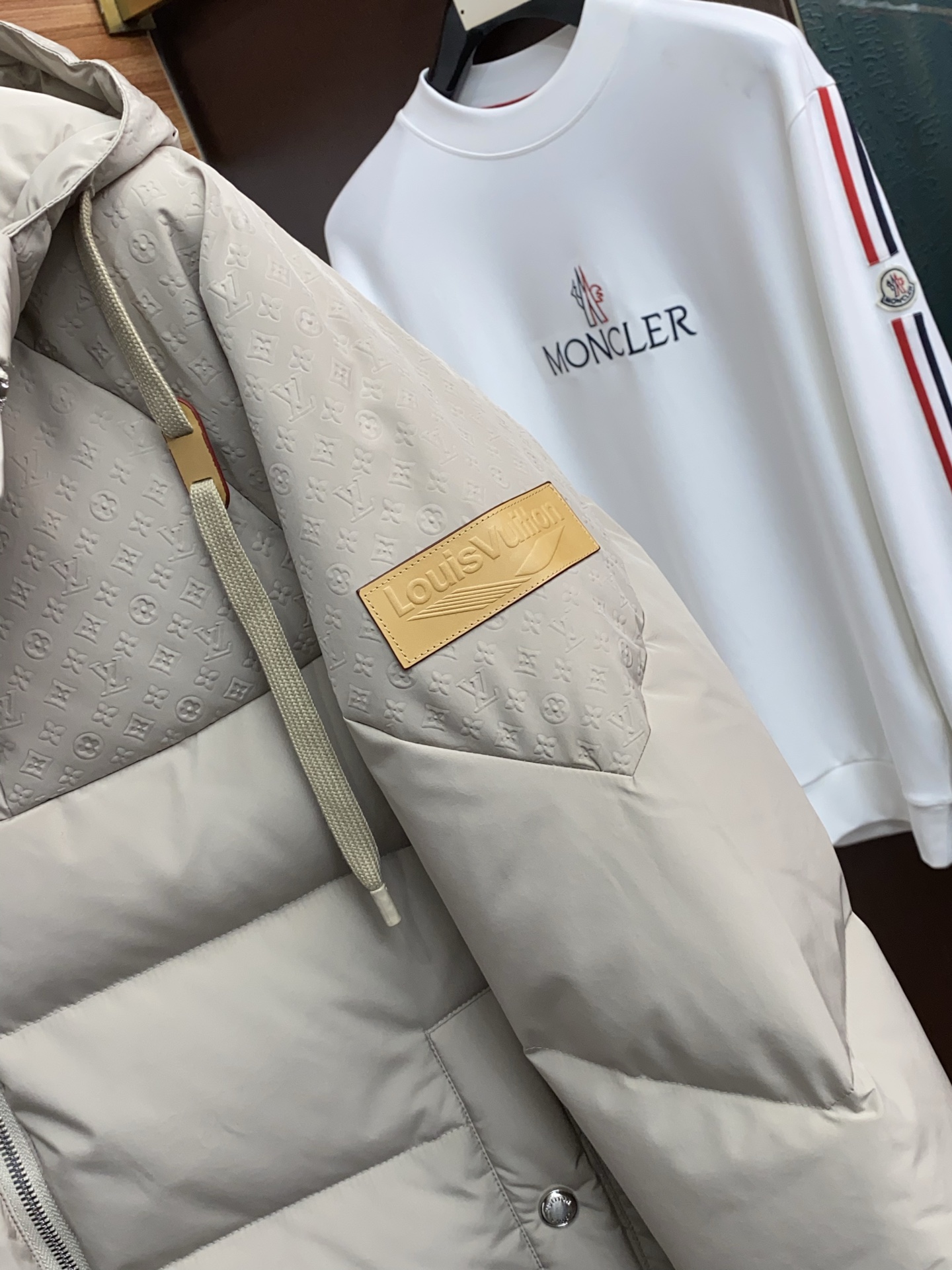 Louis Vuitton Couple Down Jacket White Duck Down M-xl