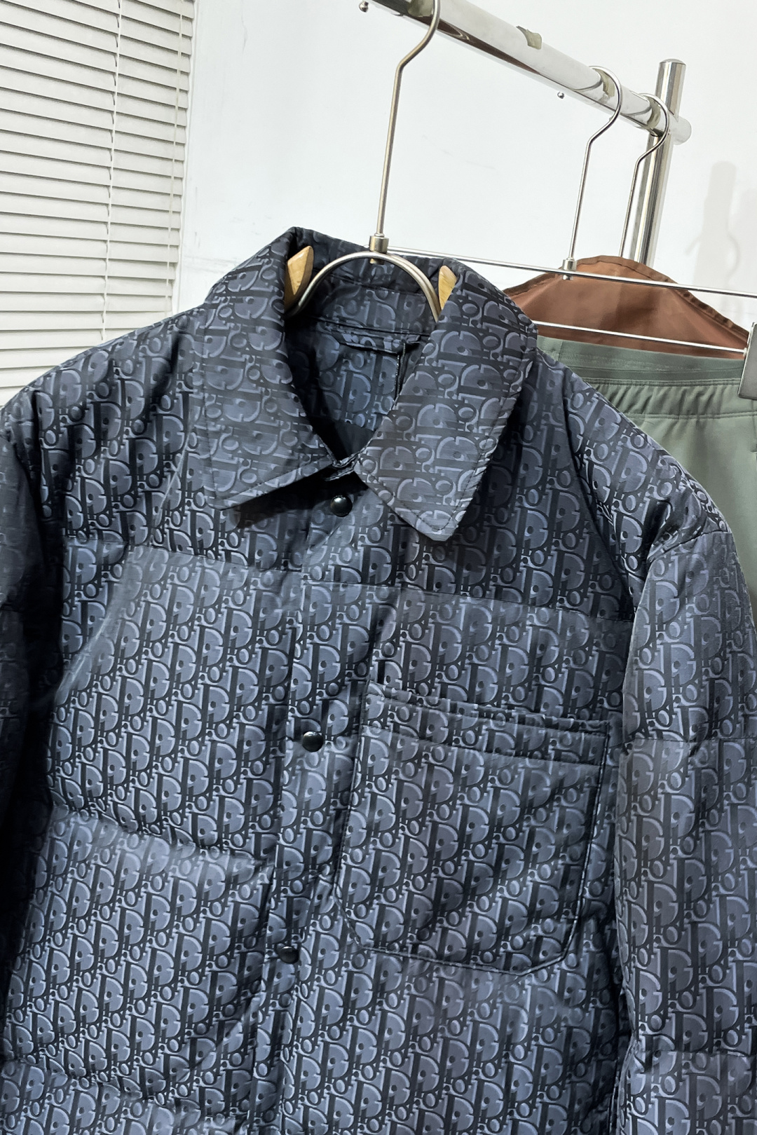 Dior Down Jacket Cotton Black Printed S-l-xl