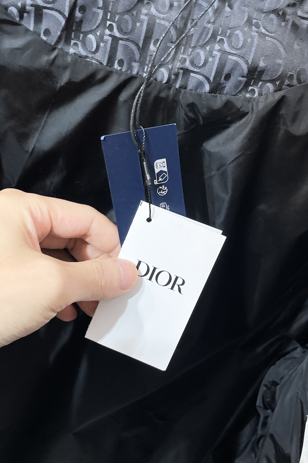Dior Down Jacket Cotton Black Printed S-l-xl