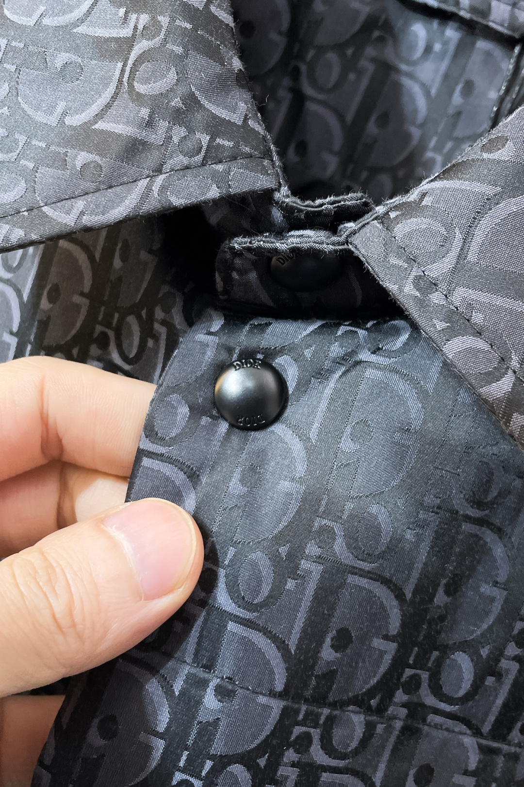 Dior Down Jacket Cotton Black Printed S-l-xl