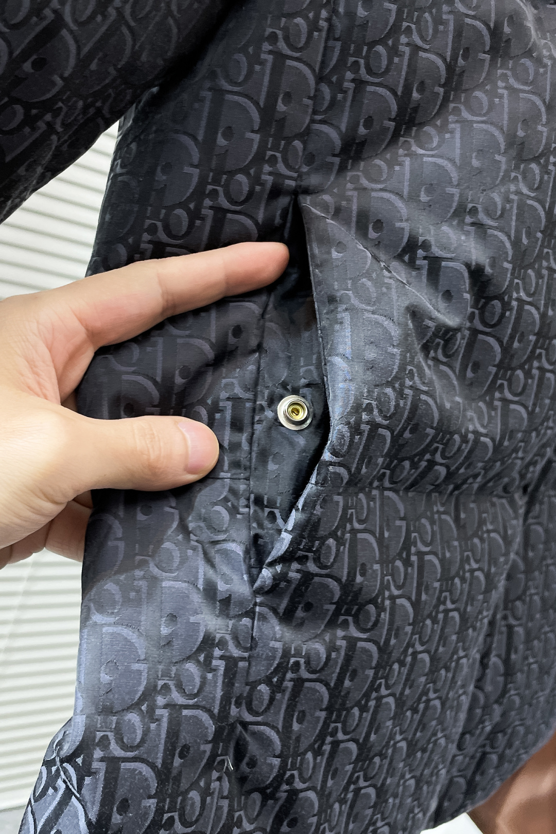 Dior Down Jacket Cotton Black Printed S-l-xl