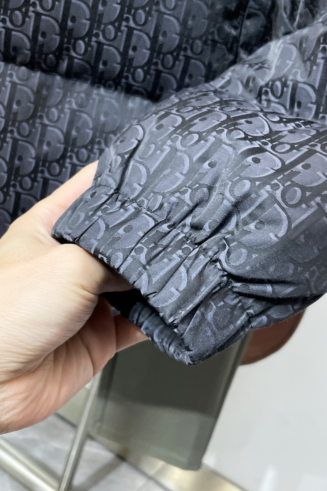 Dior Down Jacket Cotton Black Printed S-l-xl