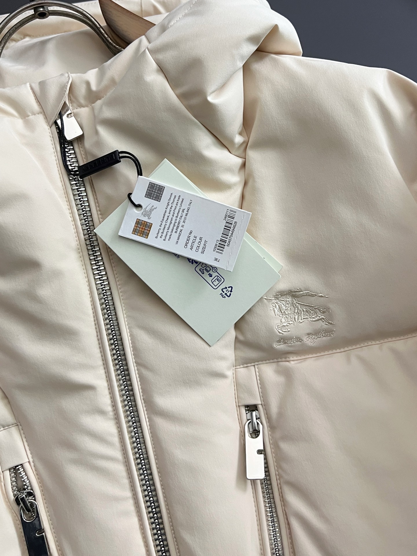 Burberry Down Jacket White Duck Down