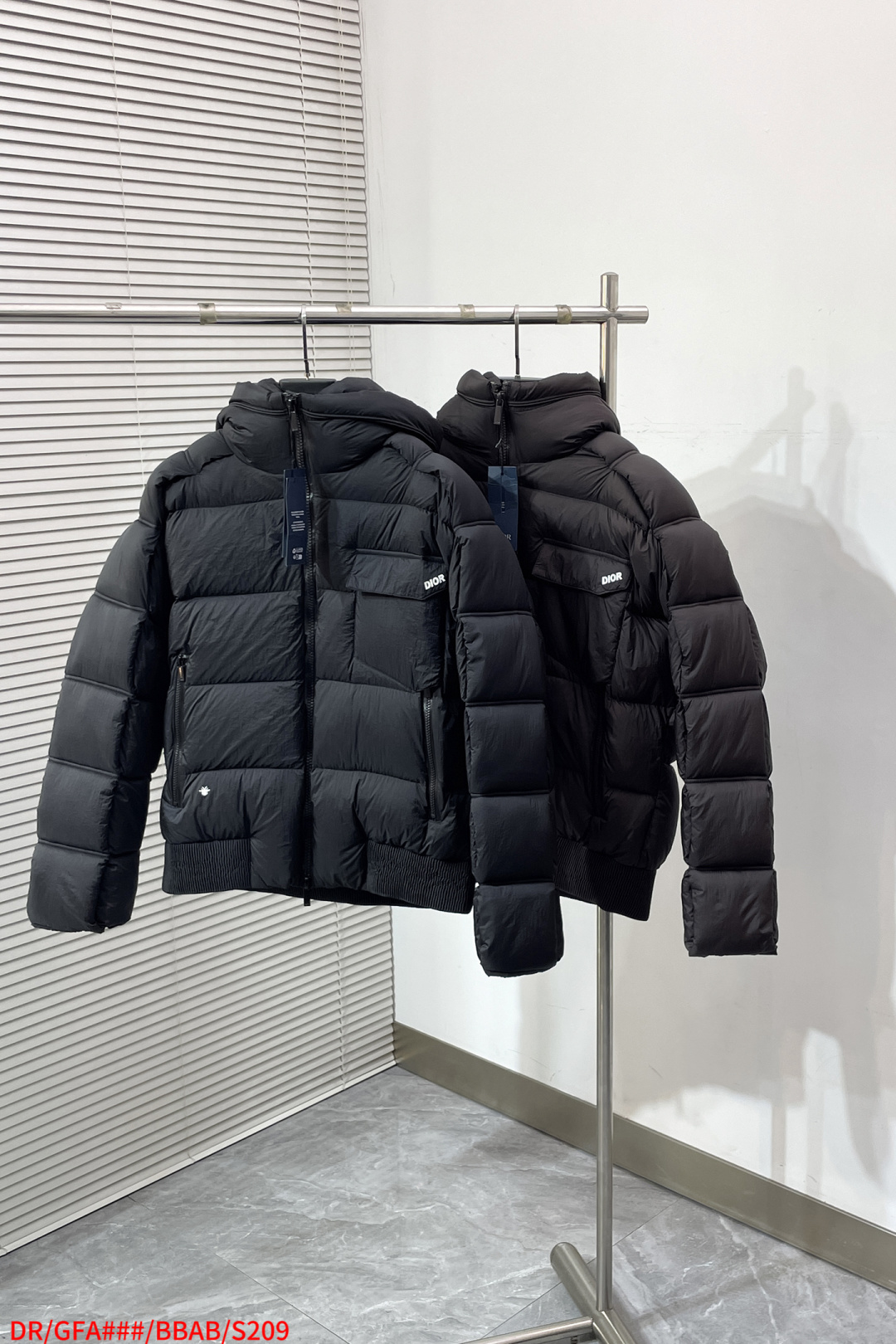 Dior Down Jacket White Duck Down Black S-m-l-xl