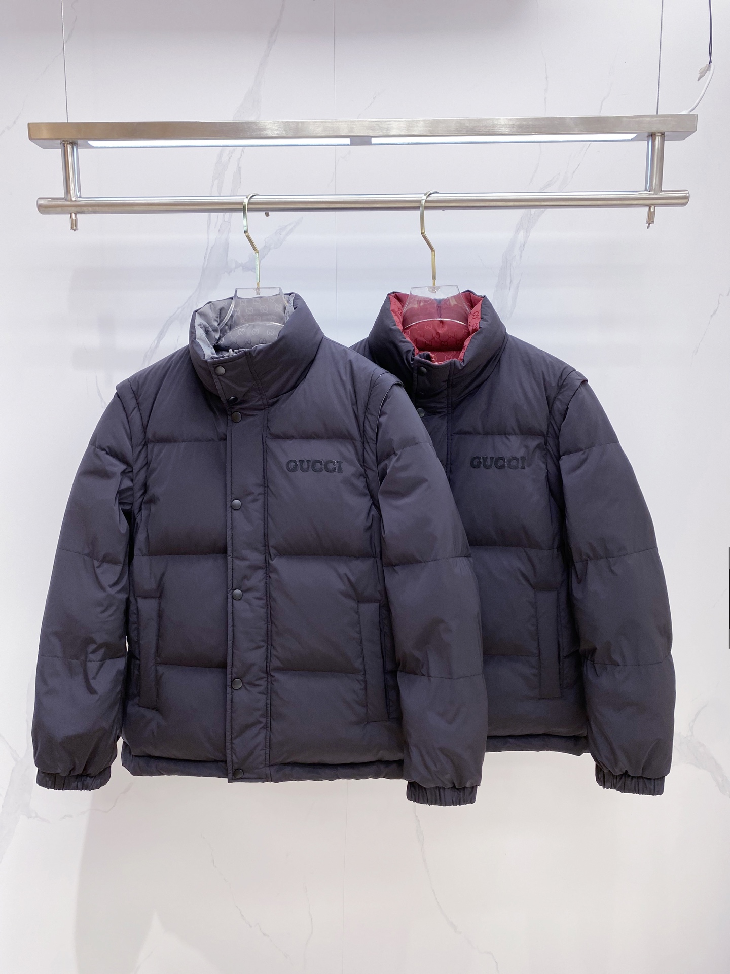 Gucci Down Jacket White Duck Down