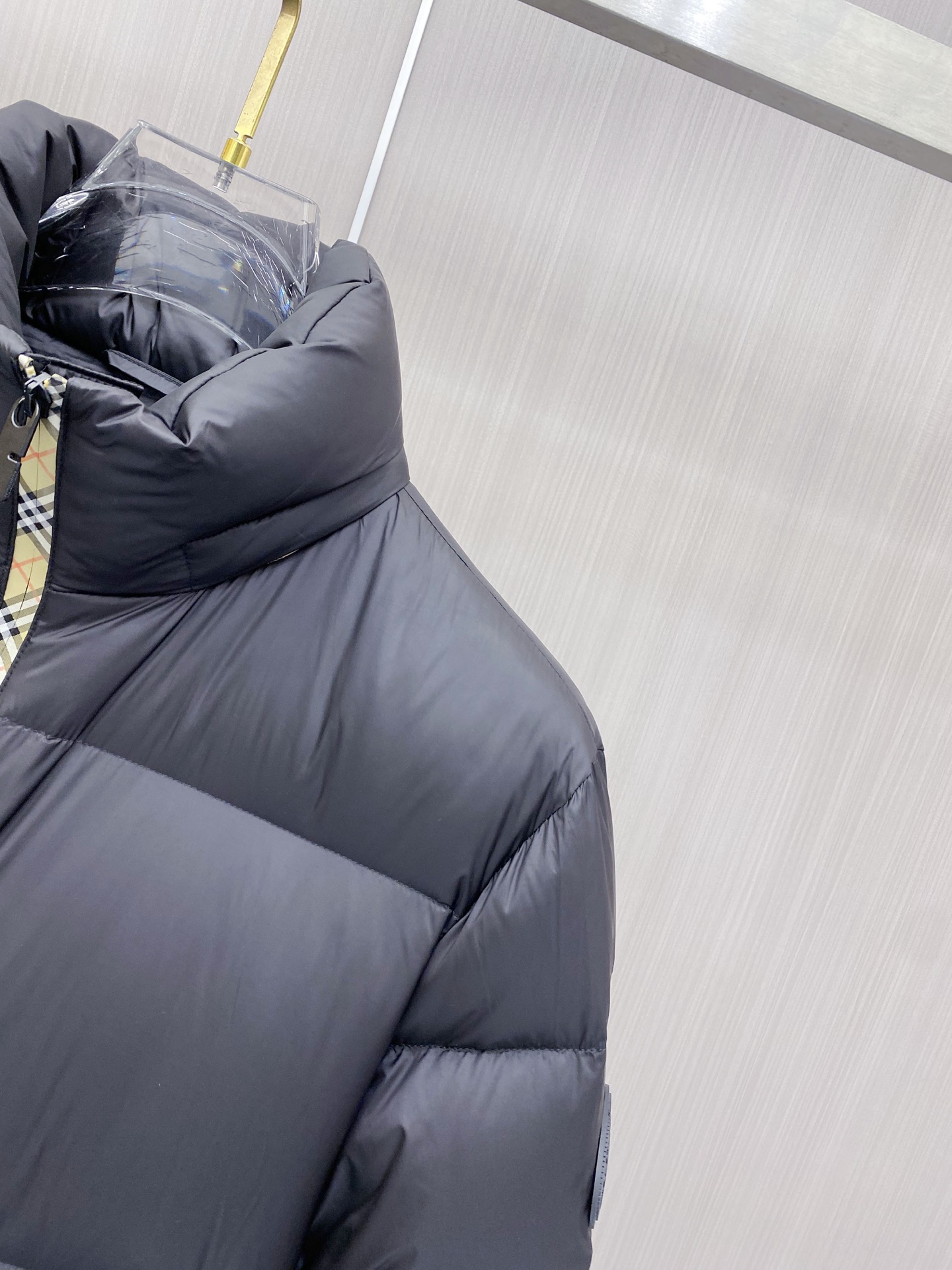Burberry Down Jacket White Duck Down Plaid