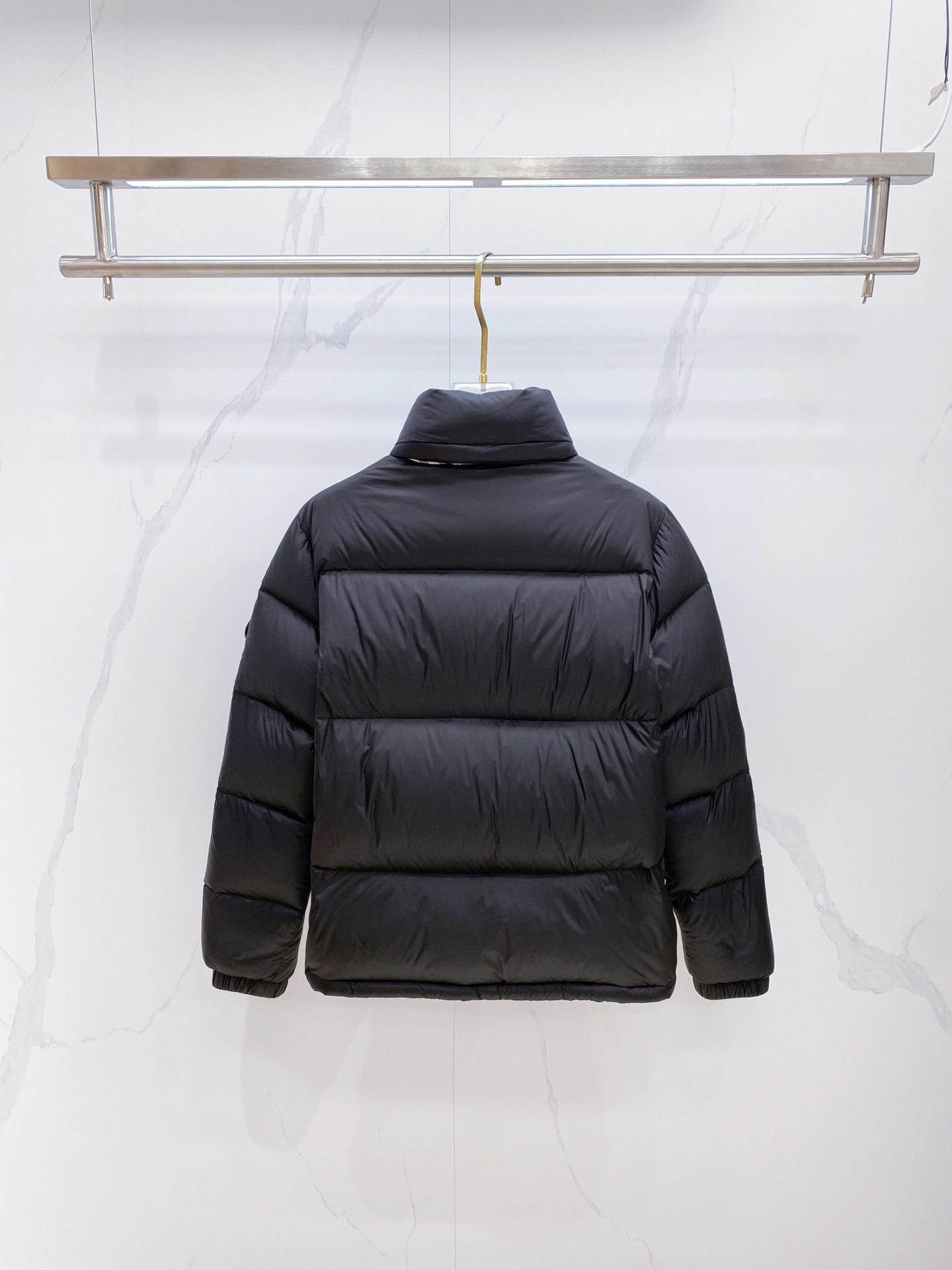 Burberry Down Jacket White Duck Down Plaid