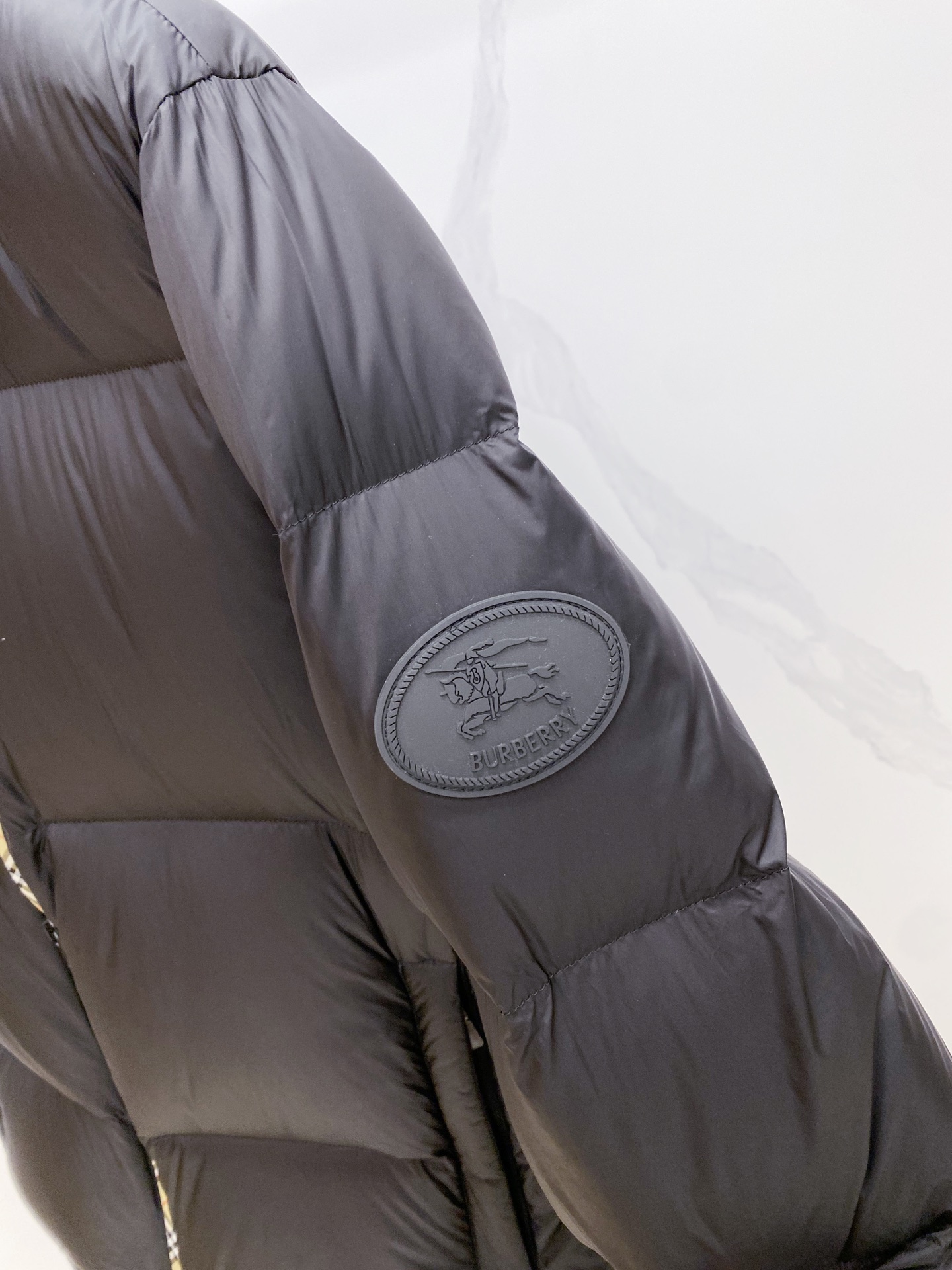 Burberry Down Jacket White Duck Down Plaid
