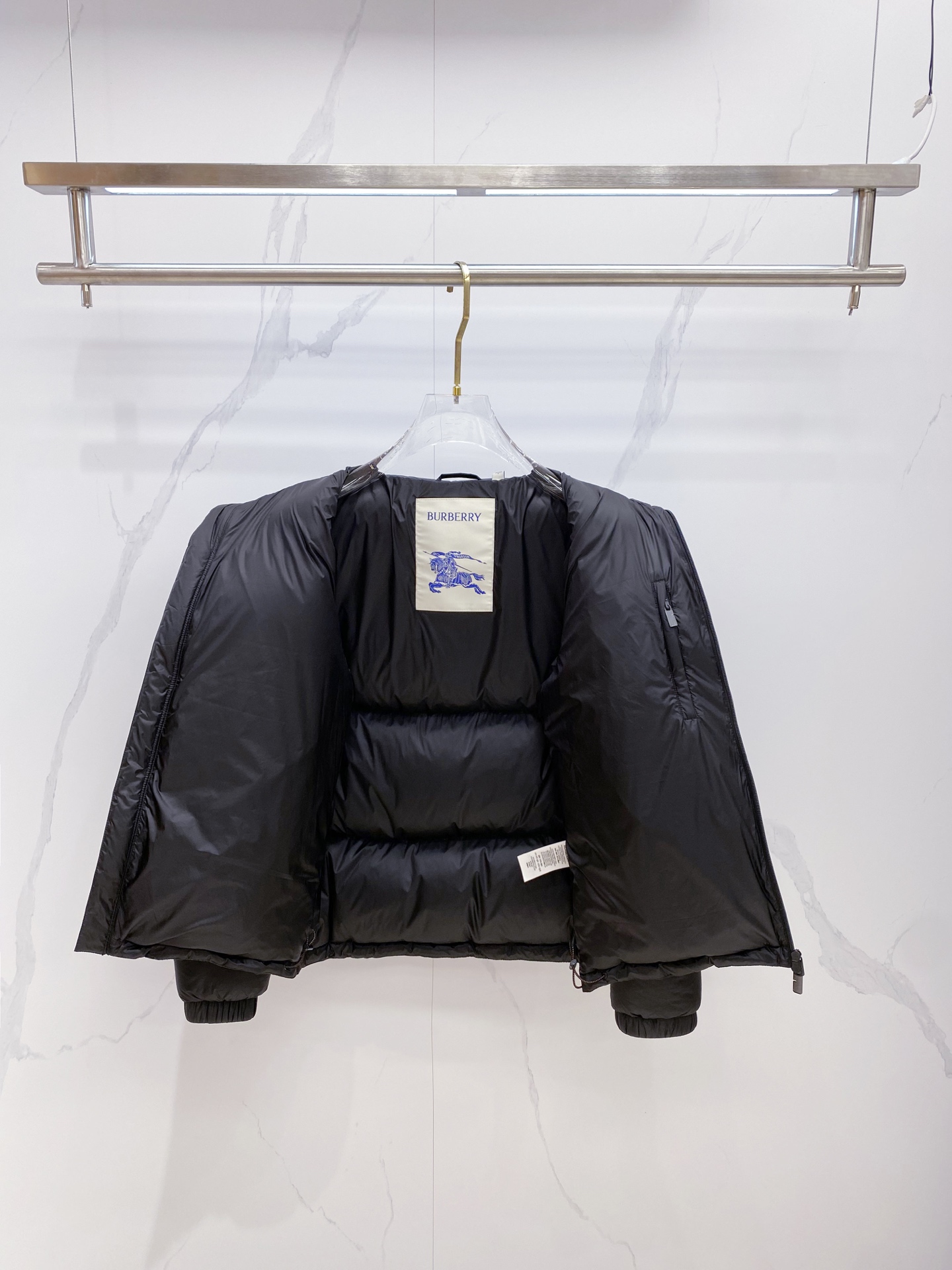 Burberry Down Jacket White Duck Down Plaid