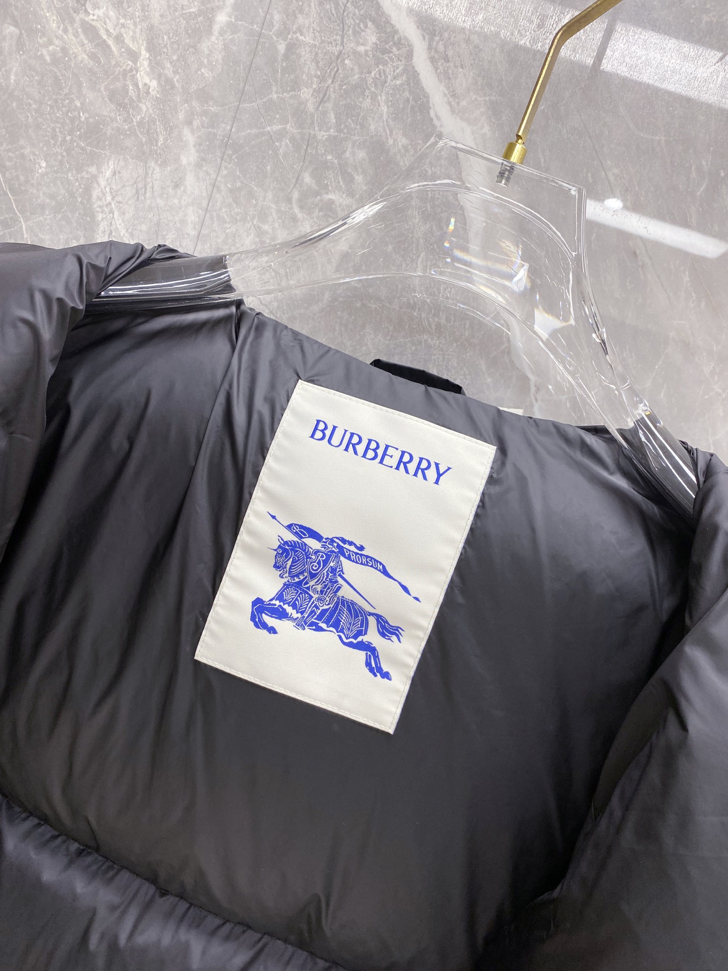 Burberry Down Jacket White Duck Down Plaid