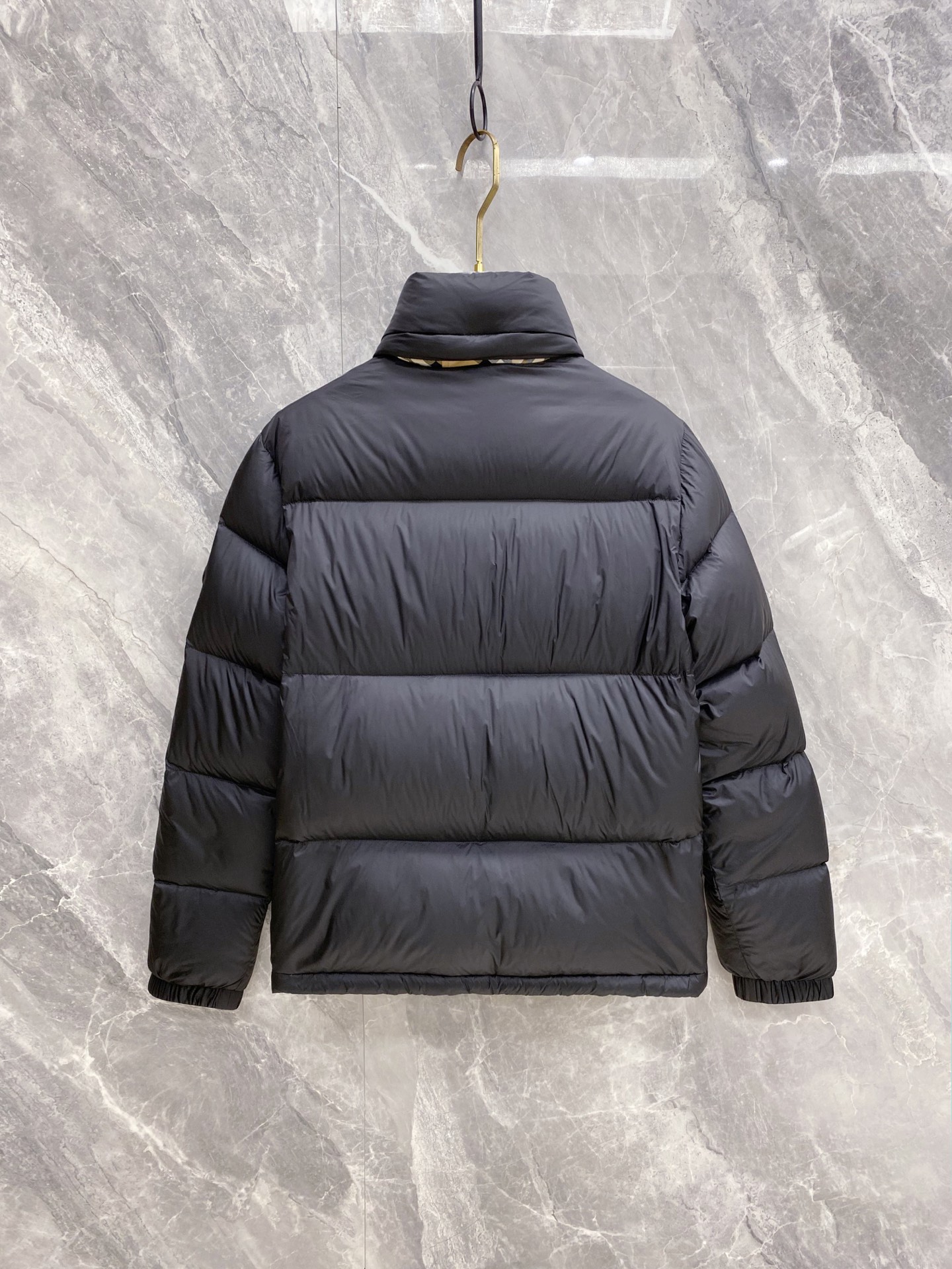 Burberry Down Jacket White Duck Down Plaid