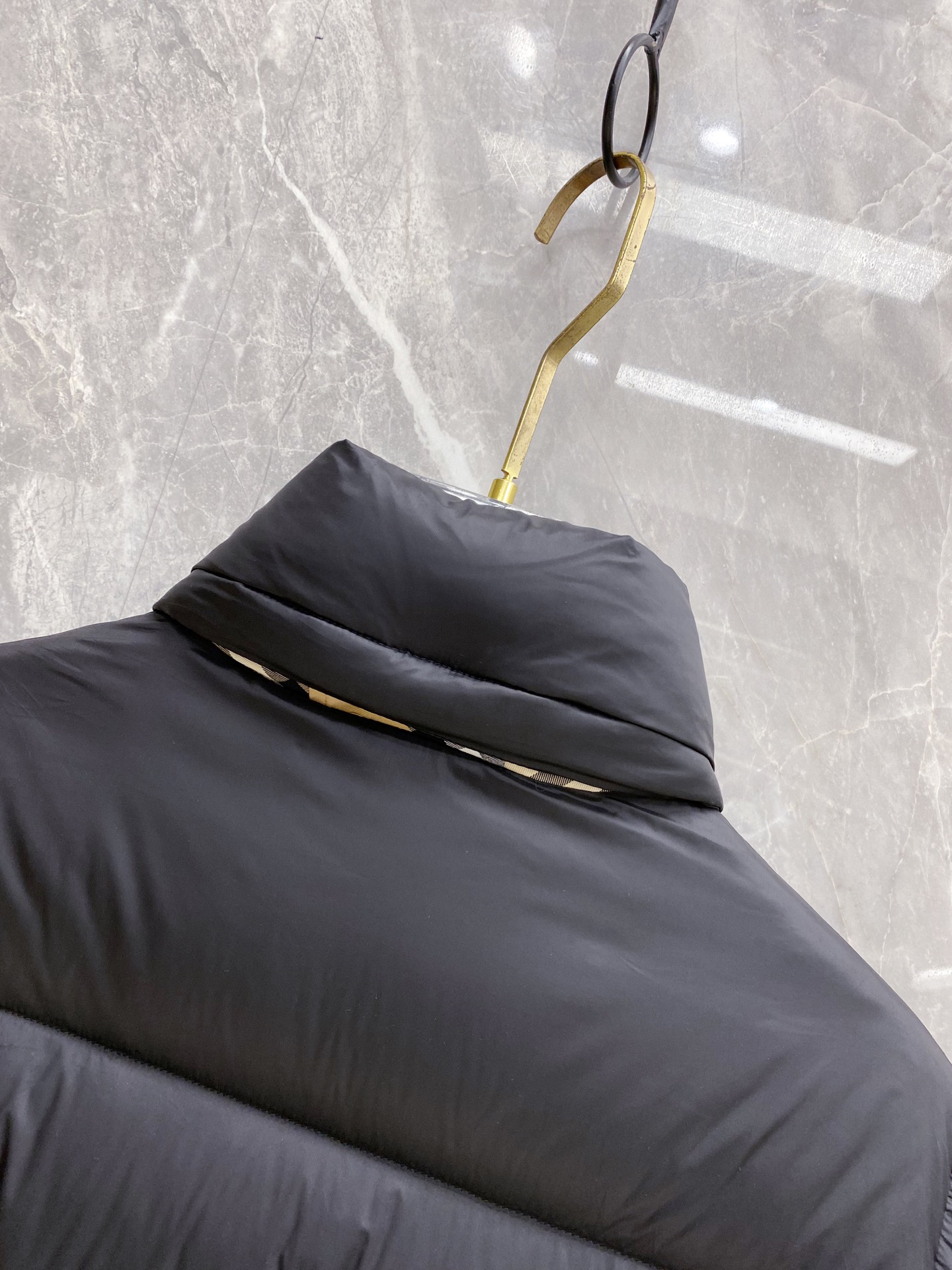 Burberry Down Jacket White Duck Down Plaid