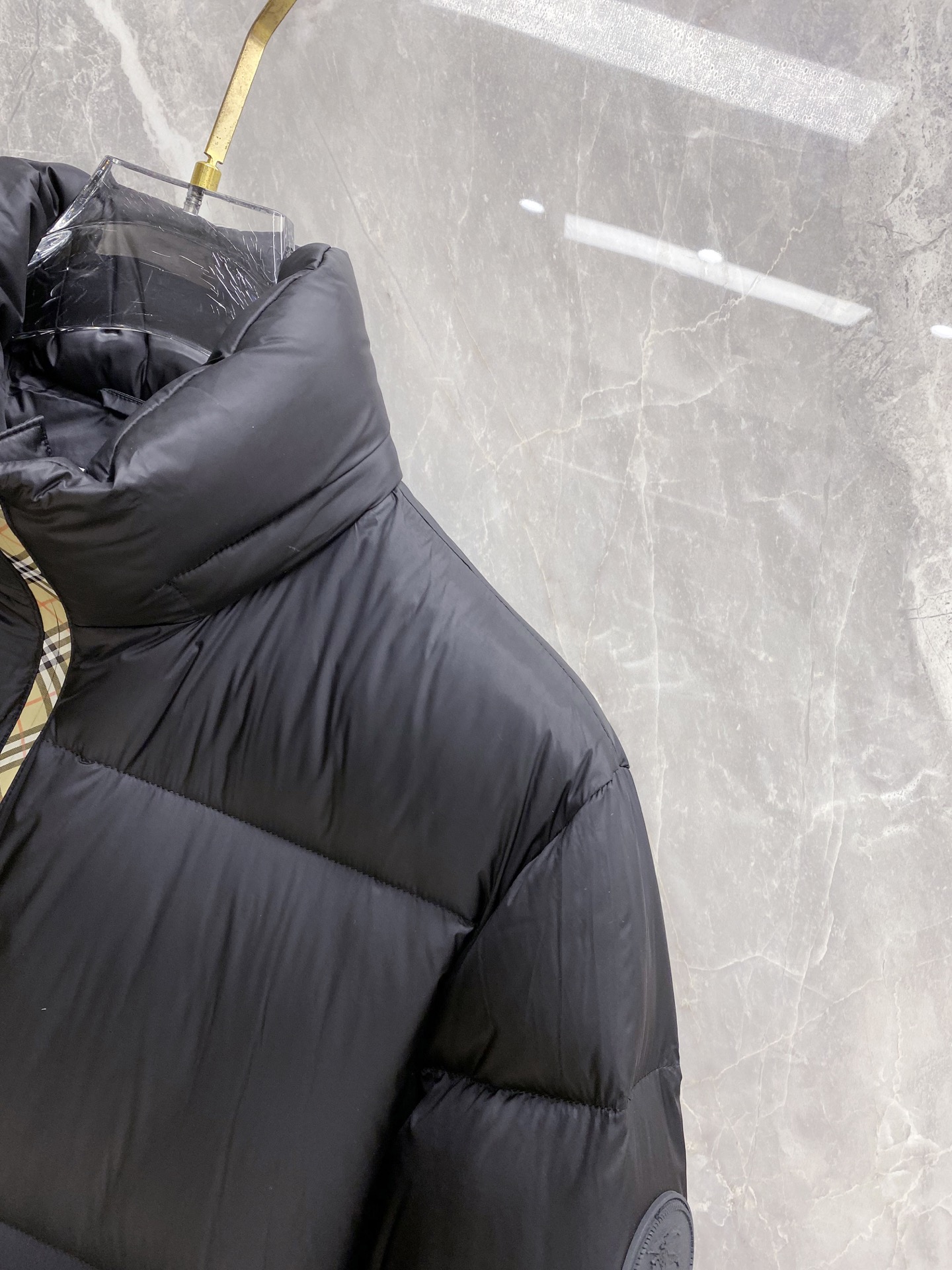 Burberry Down Jacket White Duck Down Plaid