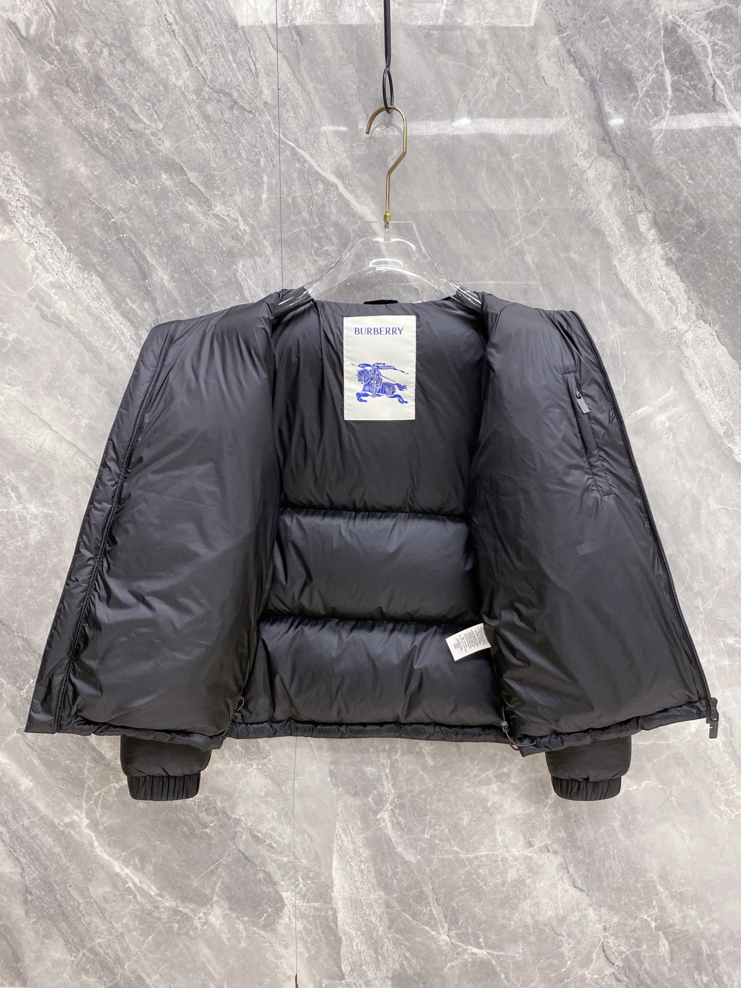 Burberry Down Jacket White Duck Down Plaid