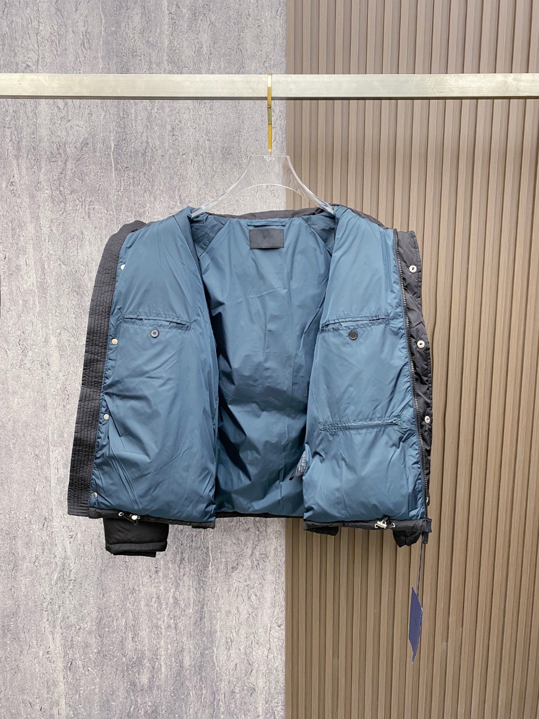 Prada Down Jacket Black Hooded L