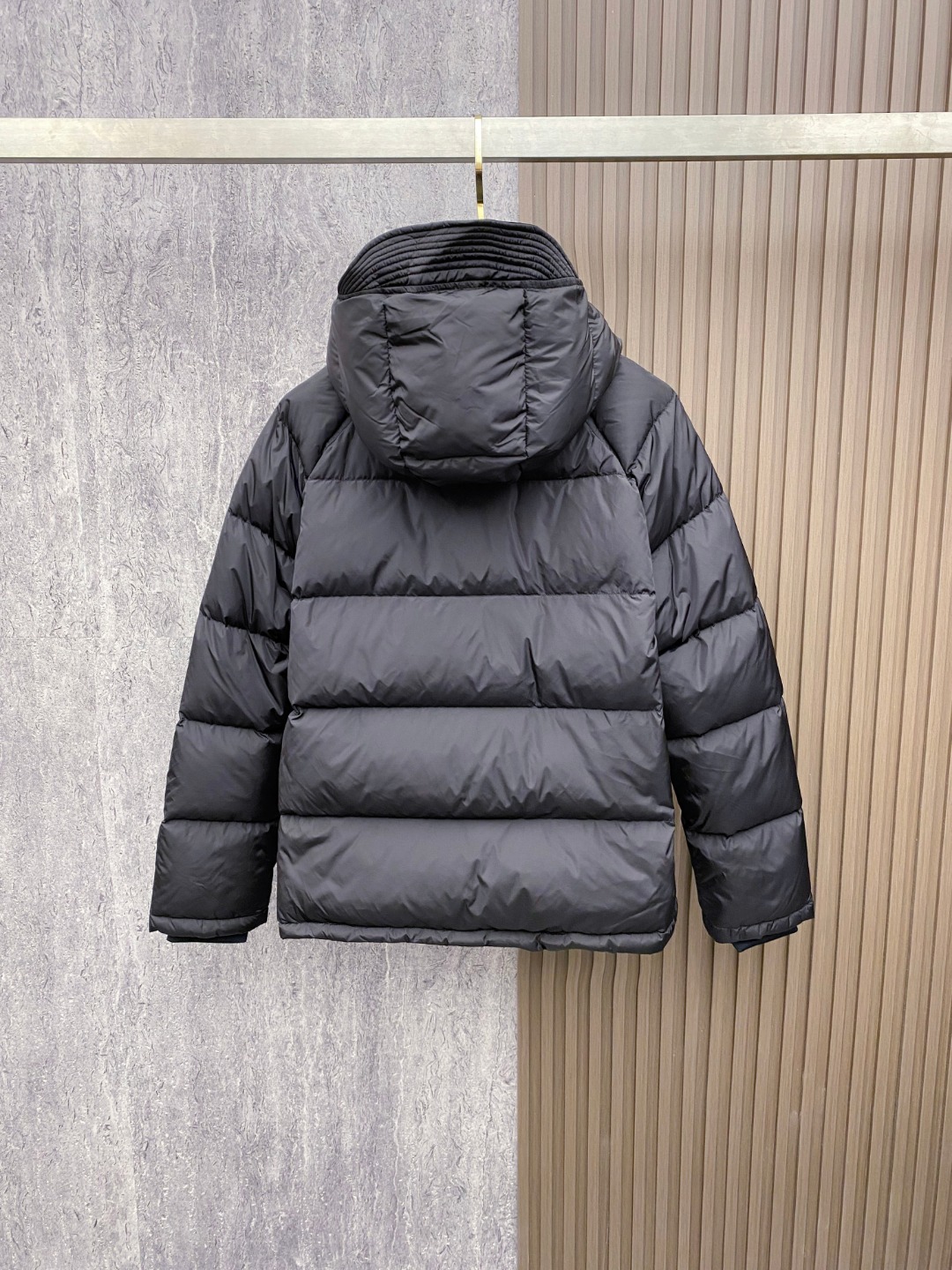 Prada Down Jacket Black Hooded L