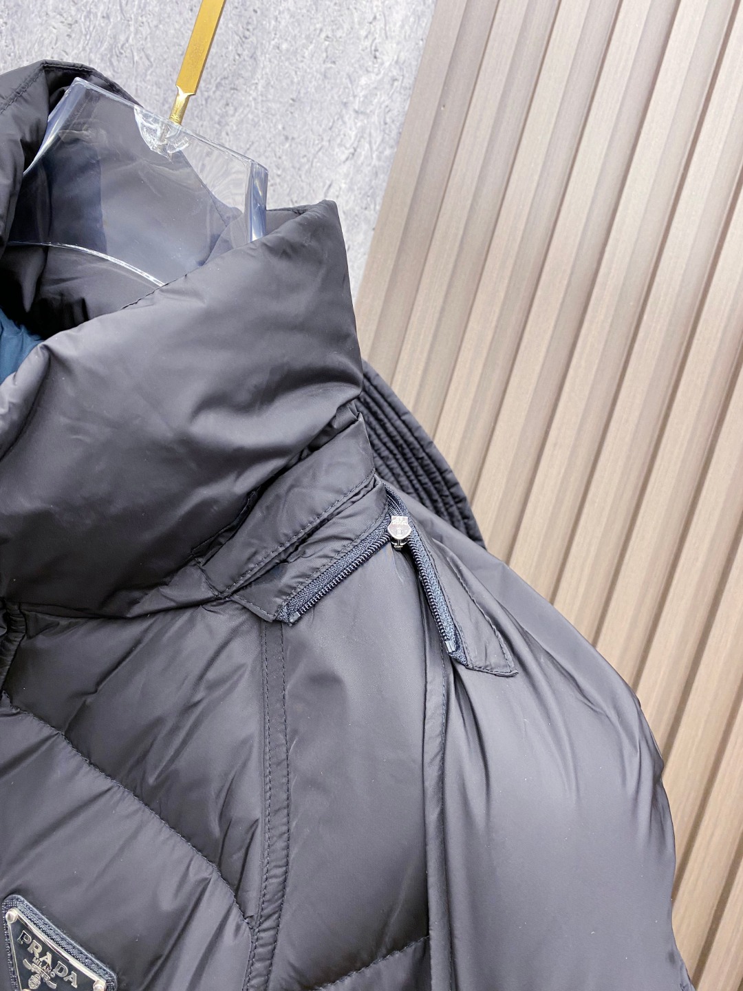 Prada Down Jacket Black Hooded L