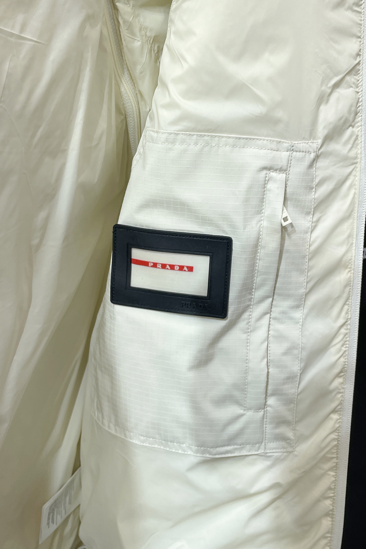 Prada Down Jacket White Duck Down Black S-m-xl