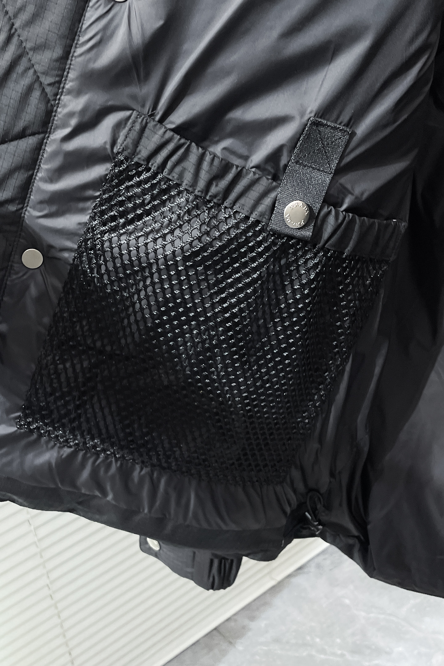 Prada Down Jacket White Duck Down Black S-m-xl