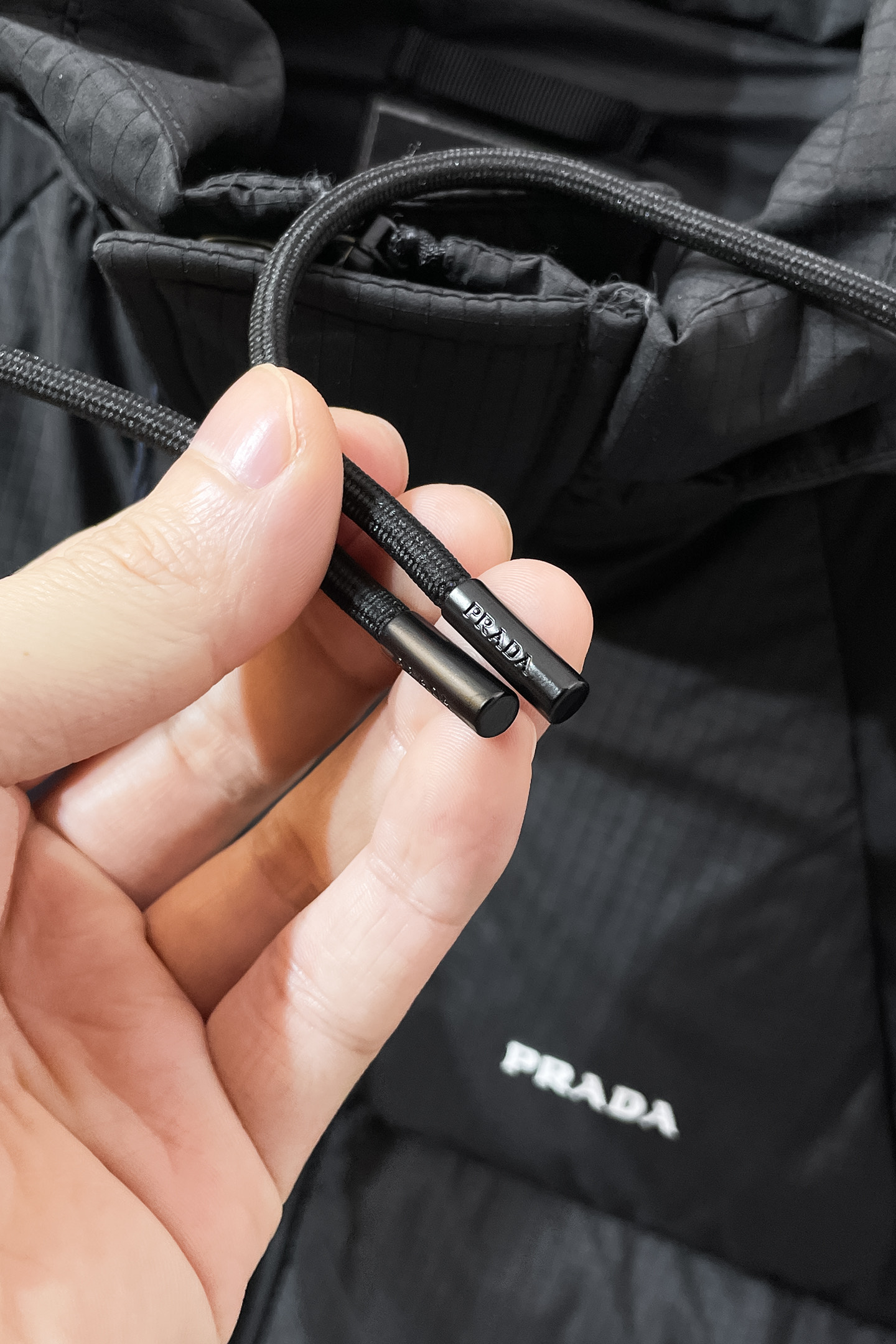 Prada Down Jacket White Duck Down Black S-m-xl