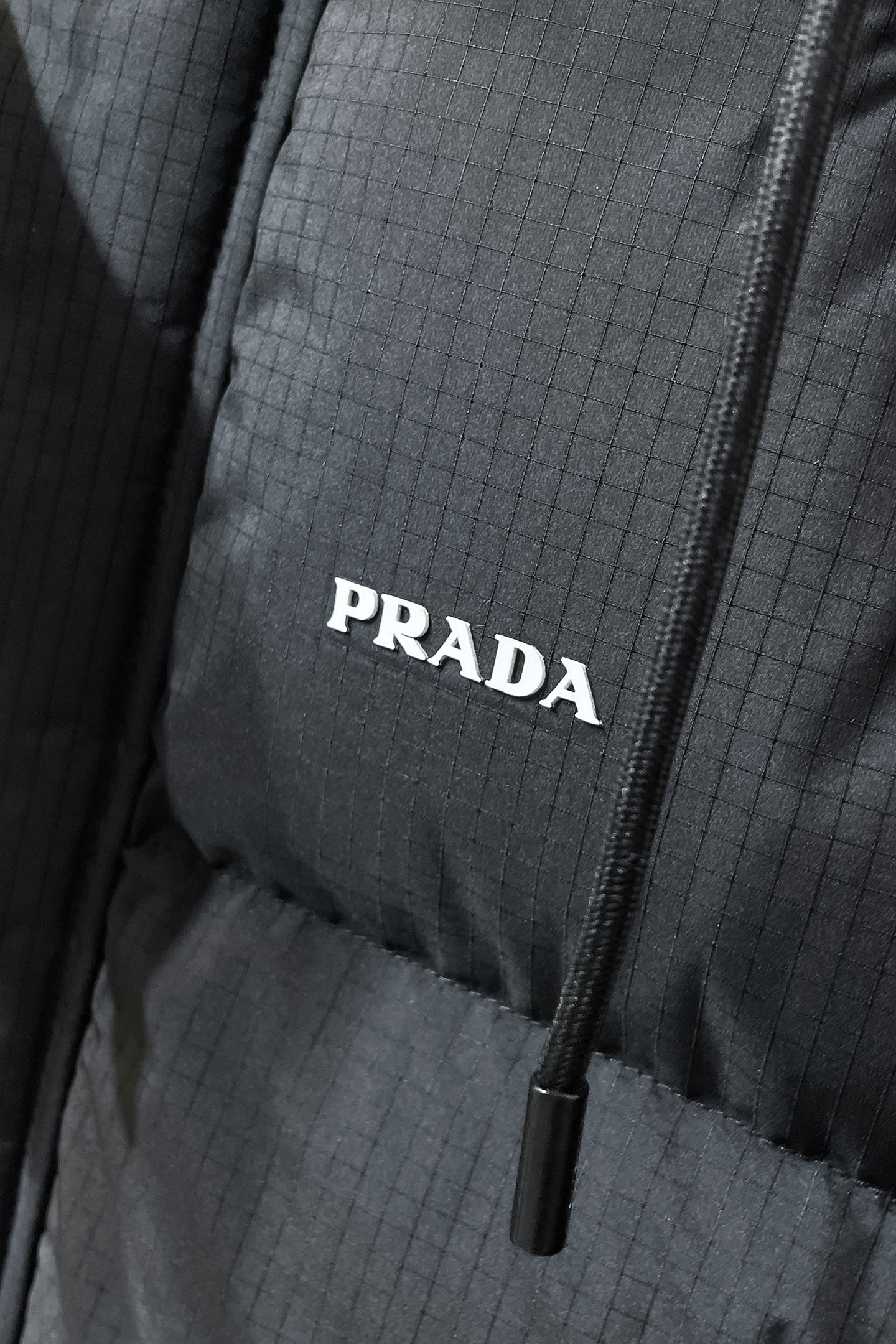 Prada Down Jacket White Duck Down Black S-m-xl