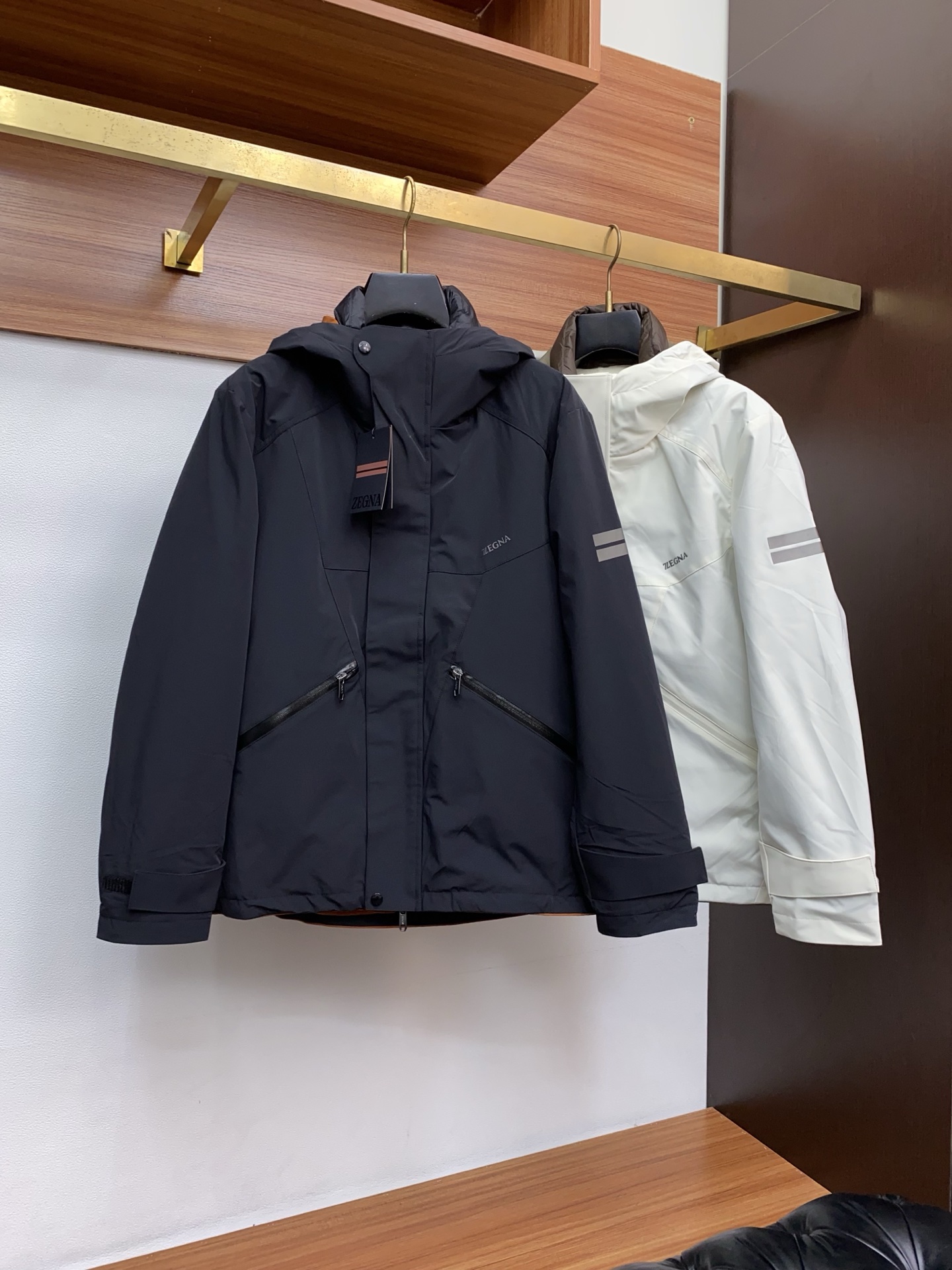 Ermenegildo Zegna Male Down Jacket White Duck Down M-xl