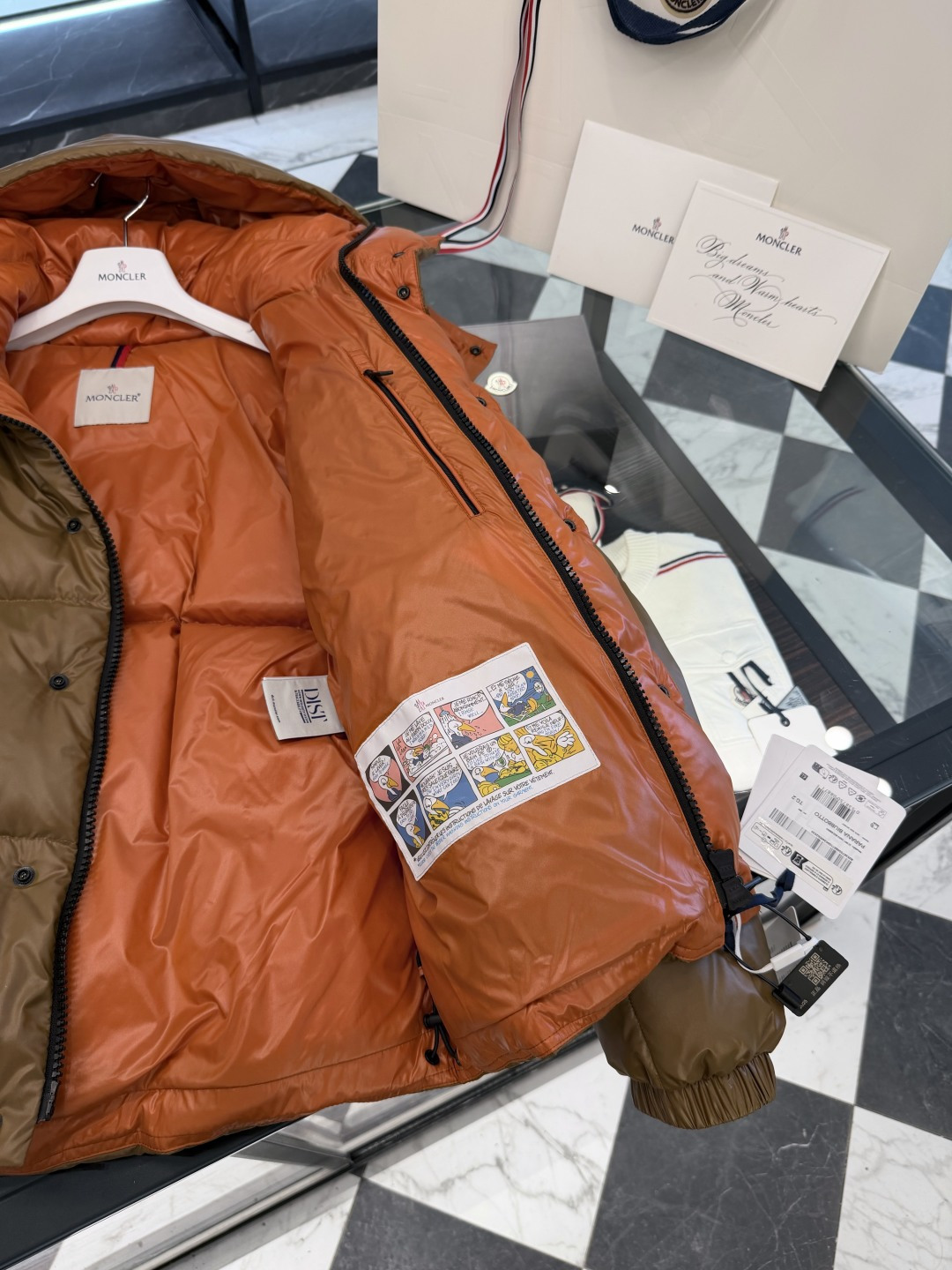 Moncler Jacket Brown Hooded M-l