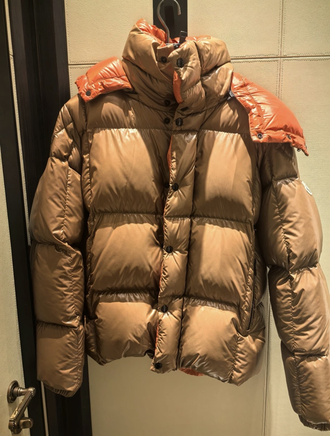 Moncler Jacket Brown Hooded M-l