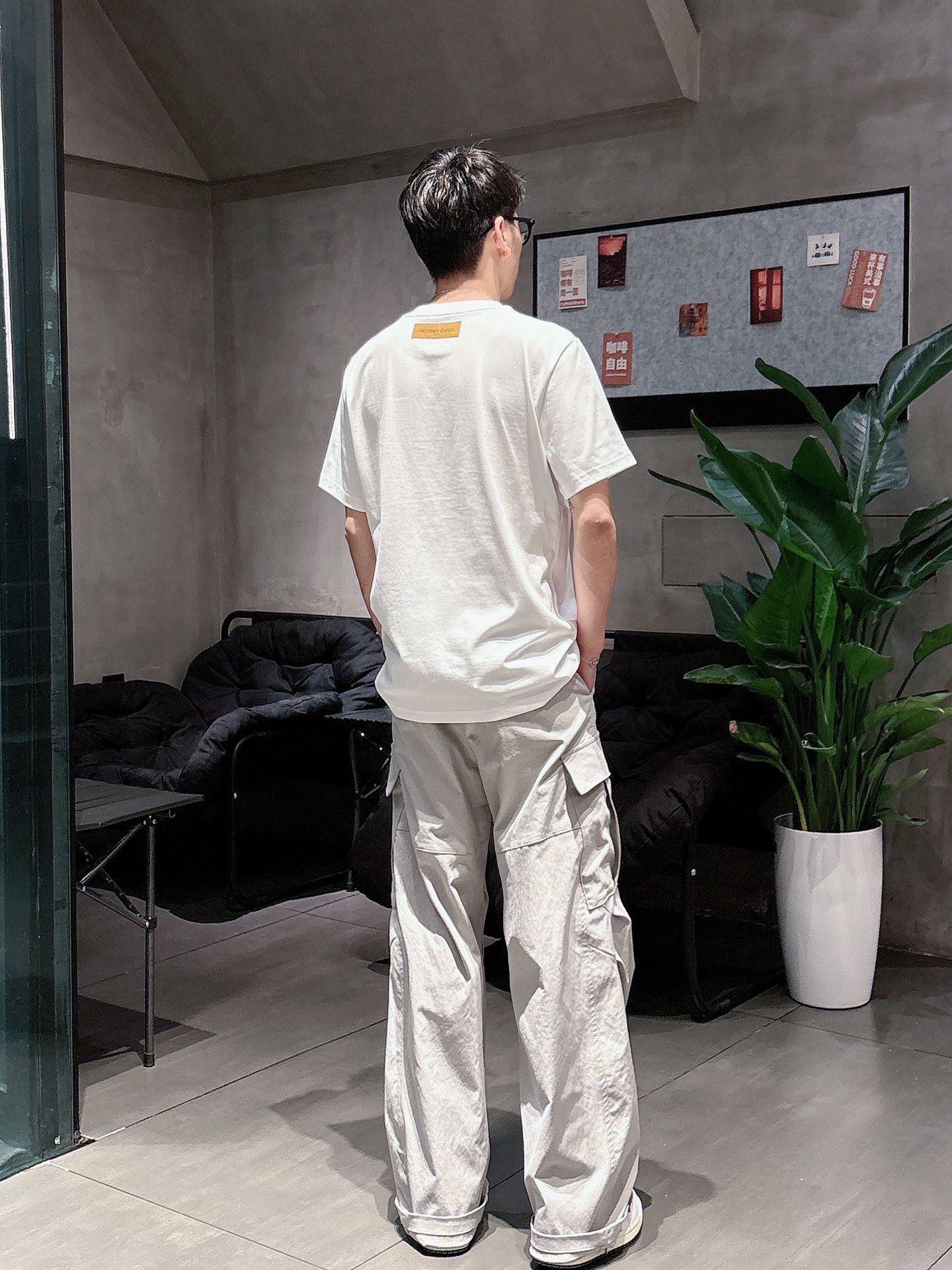 Louis Vuitton Male Basic Clothing Black S-m-l-xl