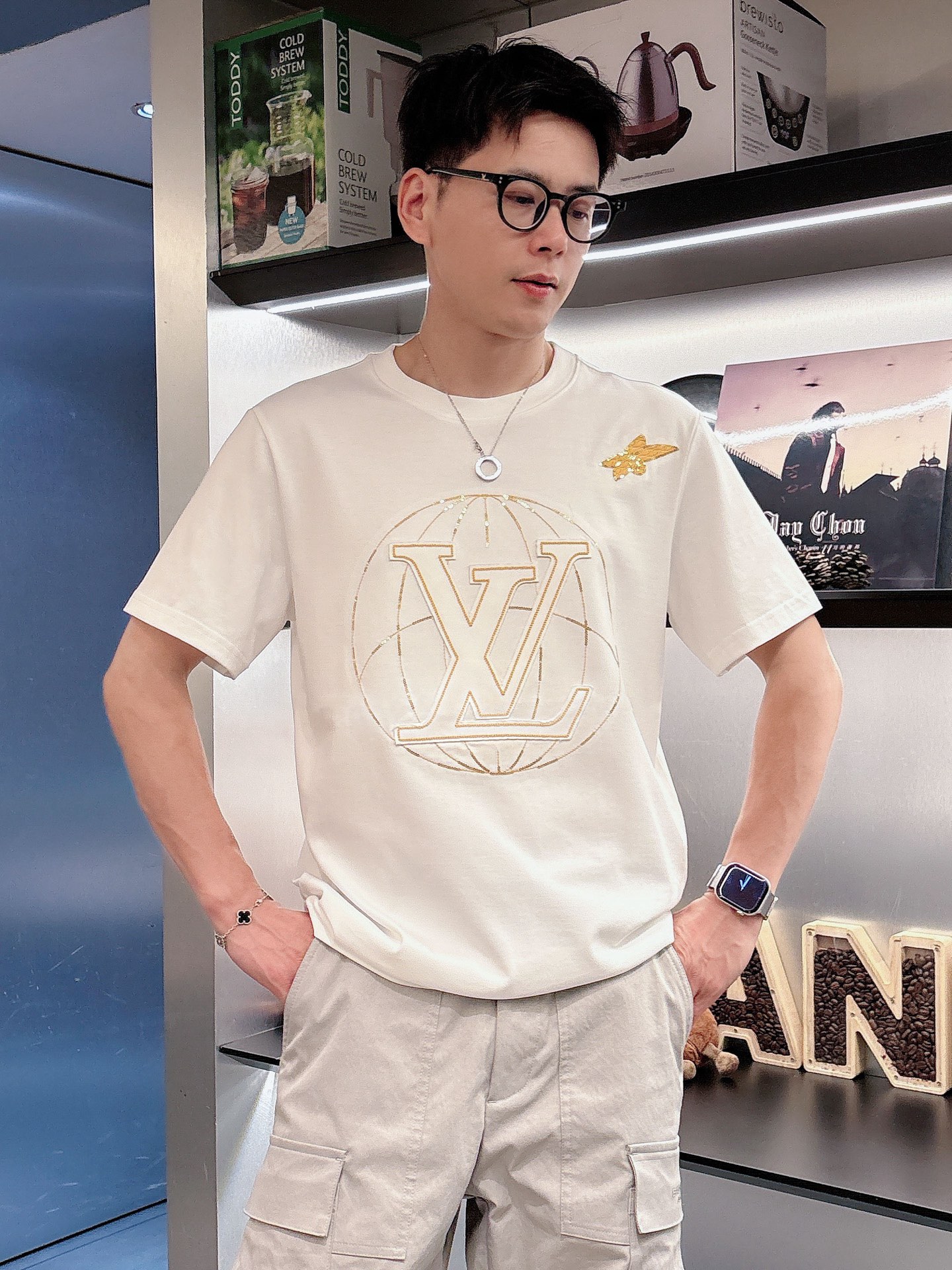 Louis Vuitton Male Basic Clothing Black S-m-l-xl