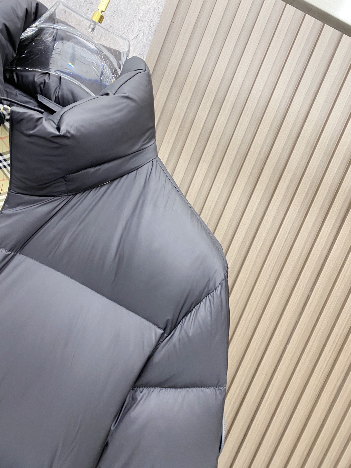Burberry Down Jacket White Duck Down Plaid