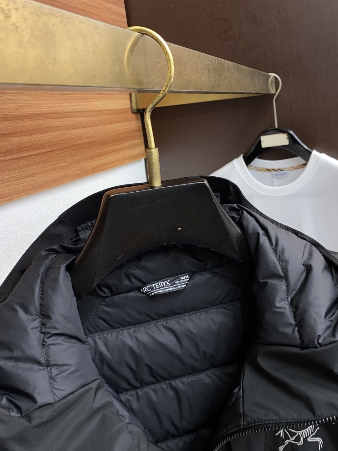 Arcteryx Couple Down Jacket White Duck Down Black Hooded S-l-xl
