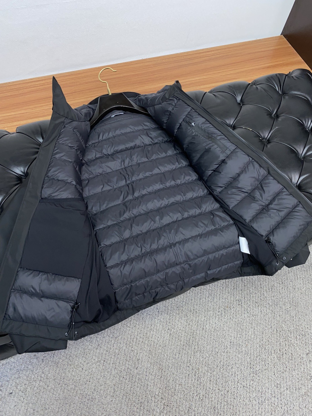 Arcteryx Couple Down Jacket White Duck Down Black Hooded S-l-xl
