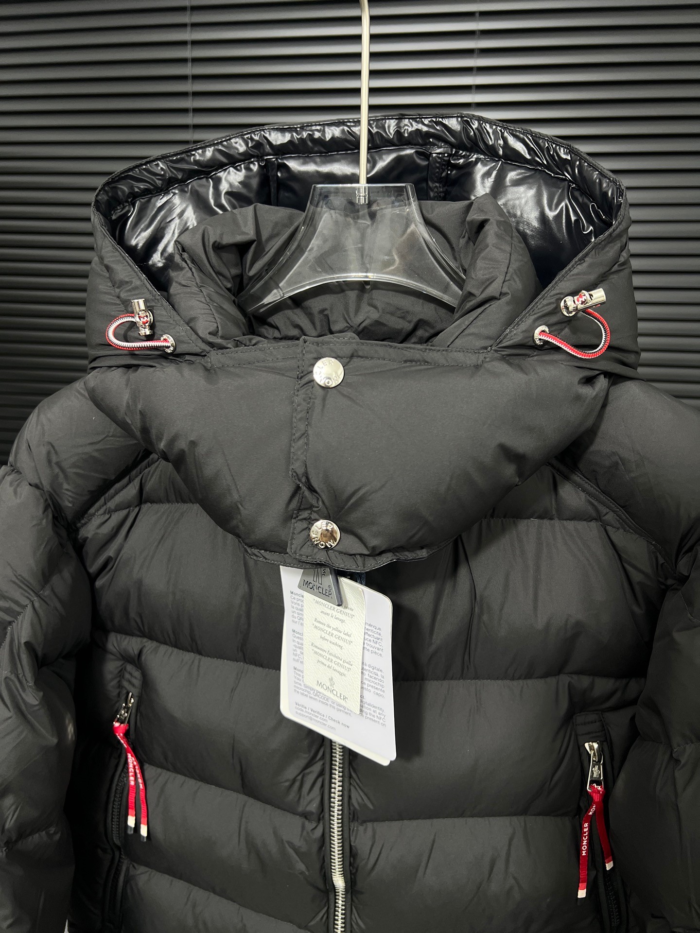 Moncler Couple Down Jacket White Duck Down Black M-l-xl