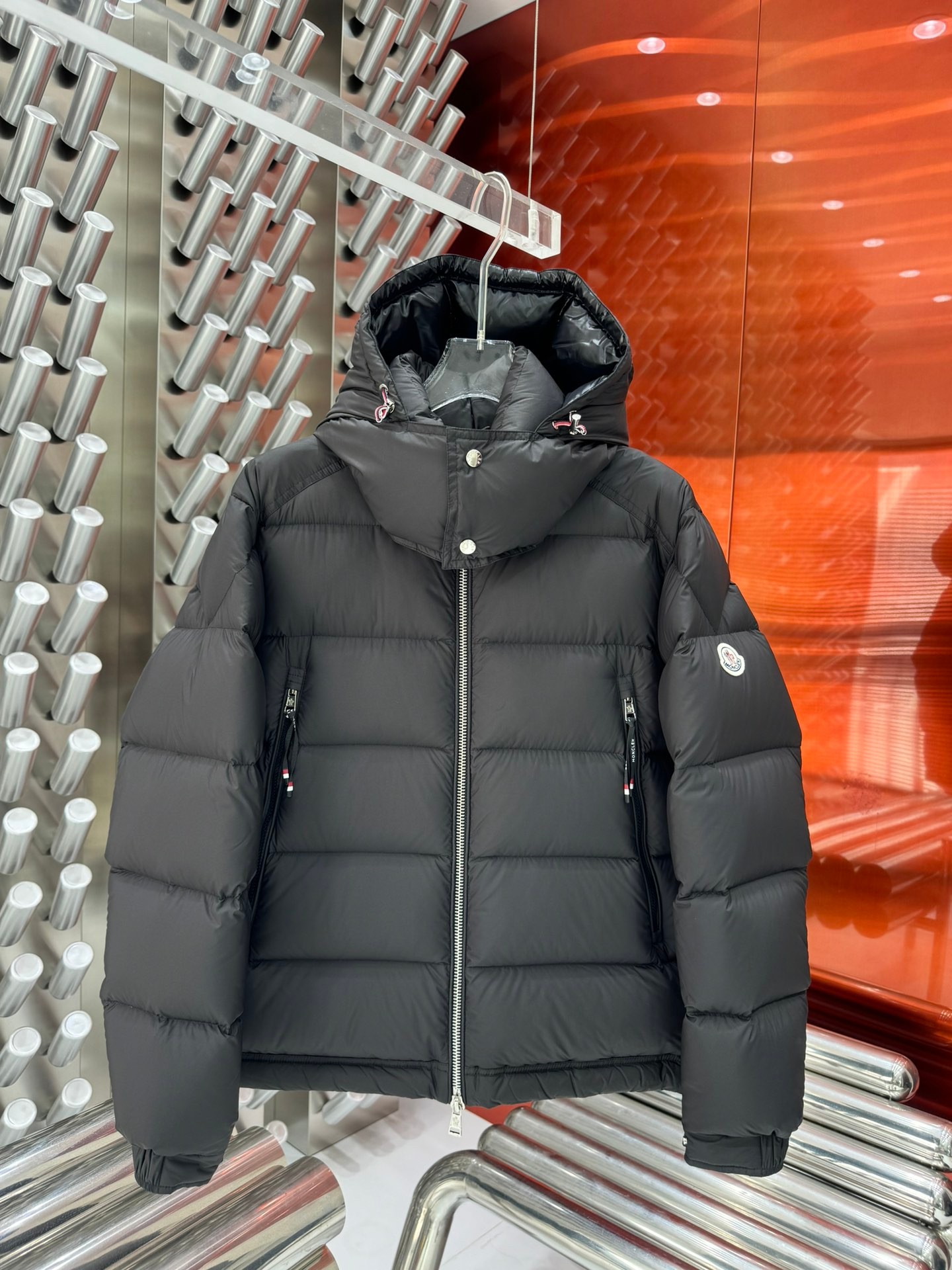Moncler Male Basic Clothing White Duck Down Hooded S-m-l-xl