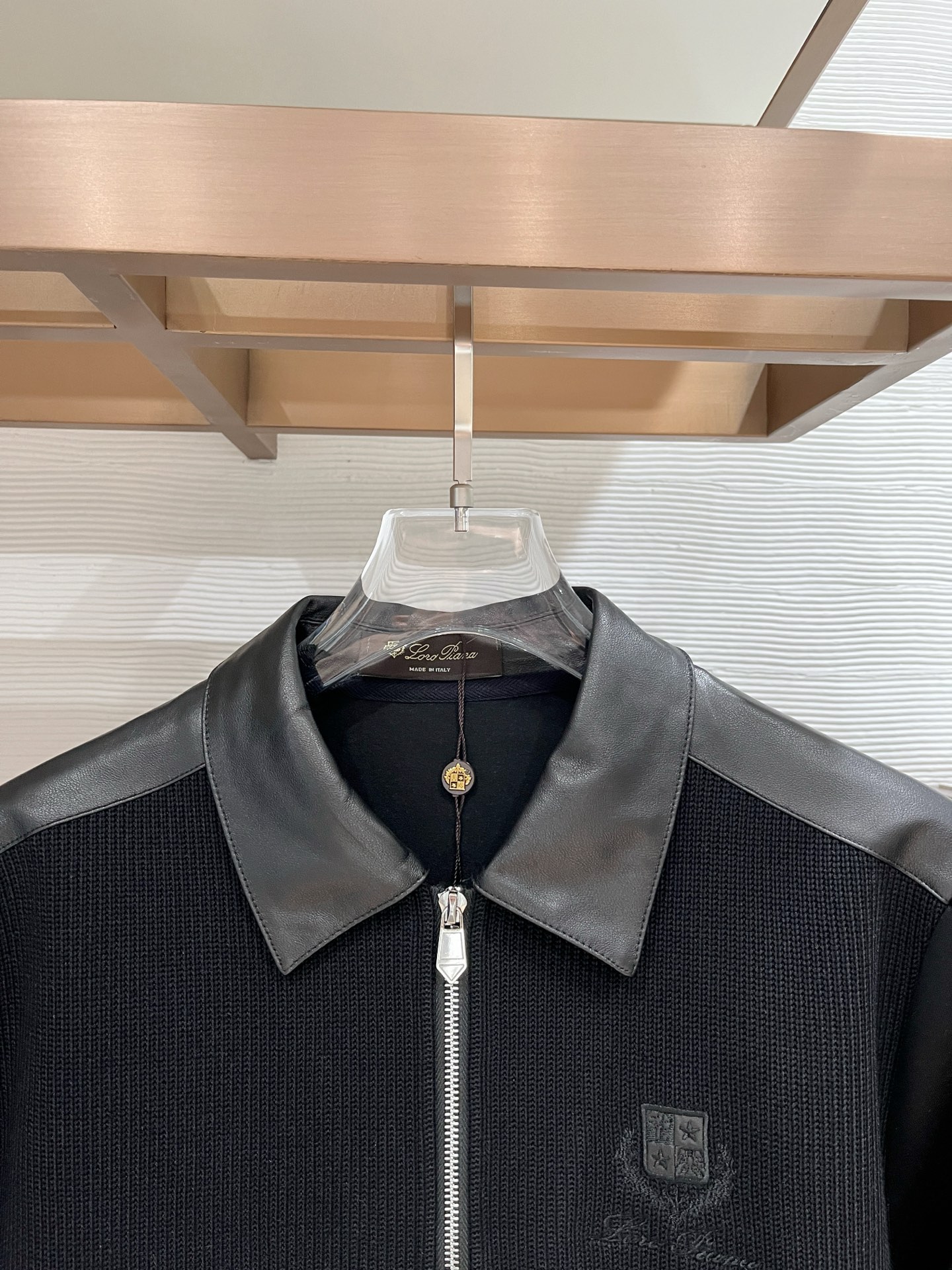 Loro Piana Hoodie Wool Black Slim Fit M-l-xl