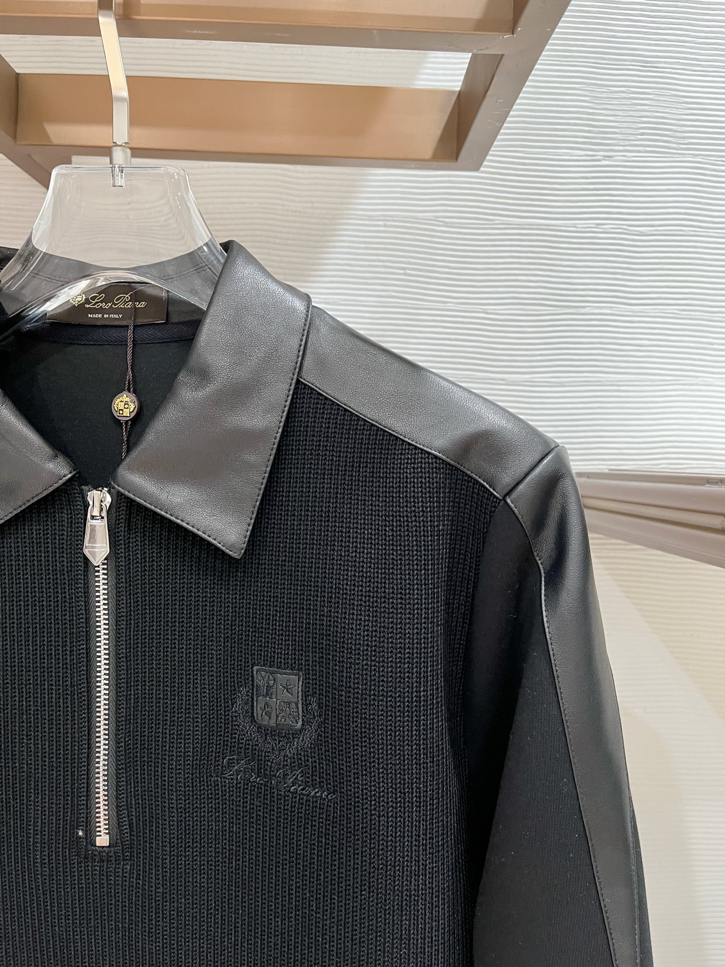 Loro Piana Hoodie Wool Black Slim Fit M-l-xl