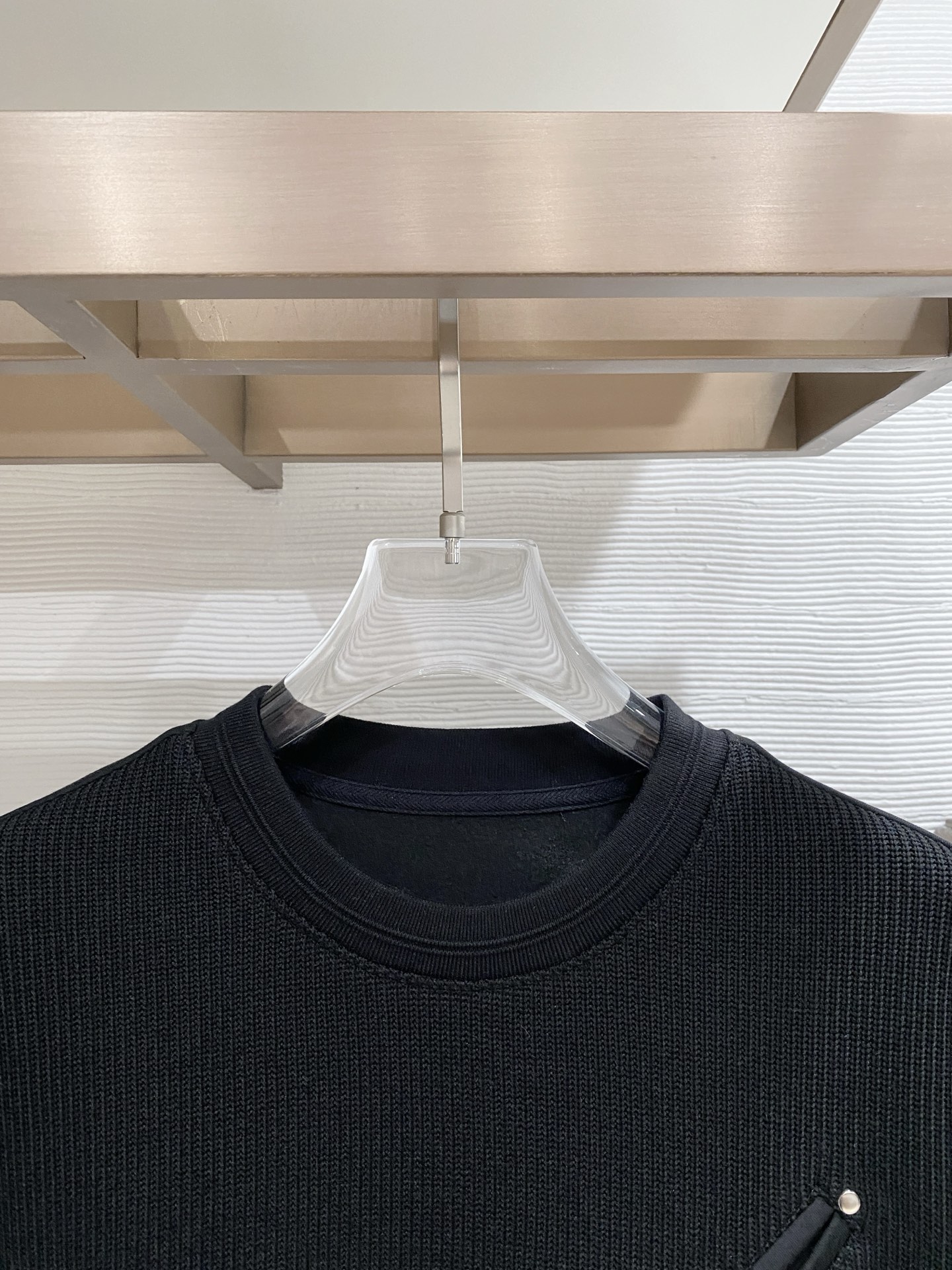Prada Hoodie Wool Black Slim Fit M-l-xl
