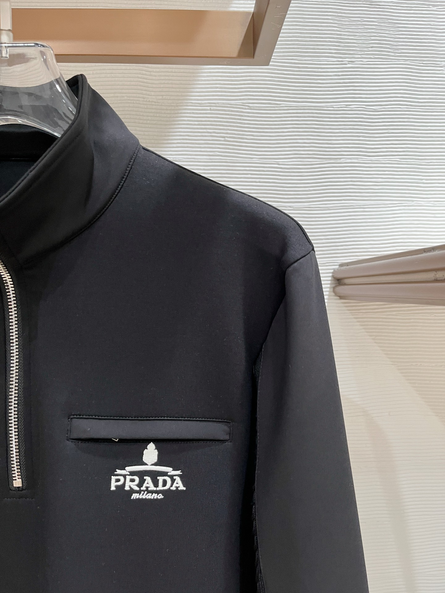 Prada Hoodie Wool Black Slim Fit M-l-xl